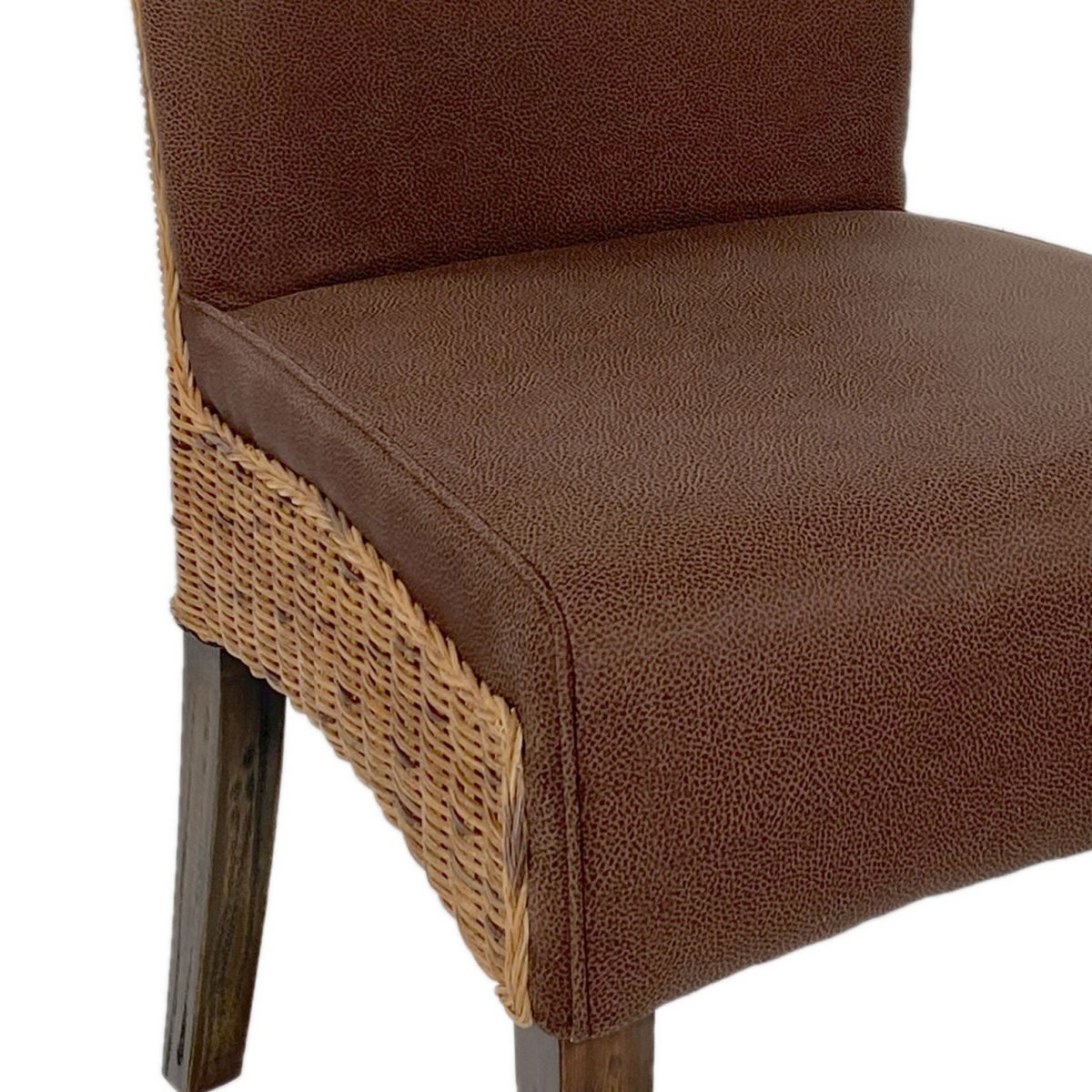 Rattan stoelen eetkamerstoelen gezet 6 stukken wintertuinstoelen bilbao gestoffeerde stoelen prairie bruin