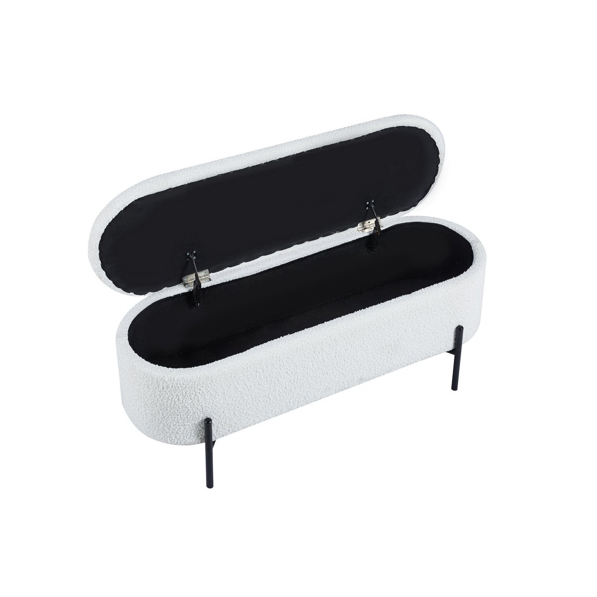 Bedbank met opbergfunctie wit