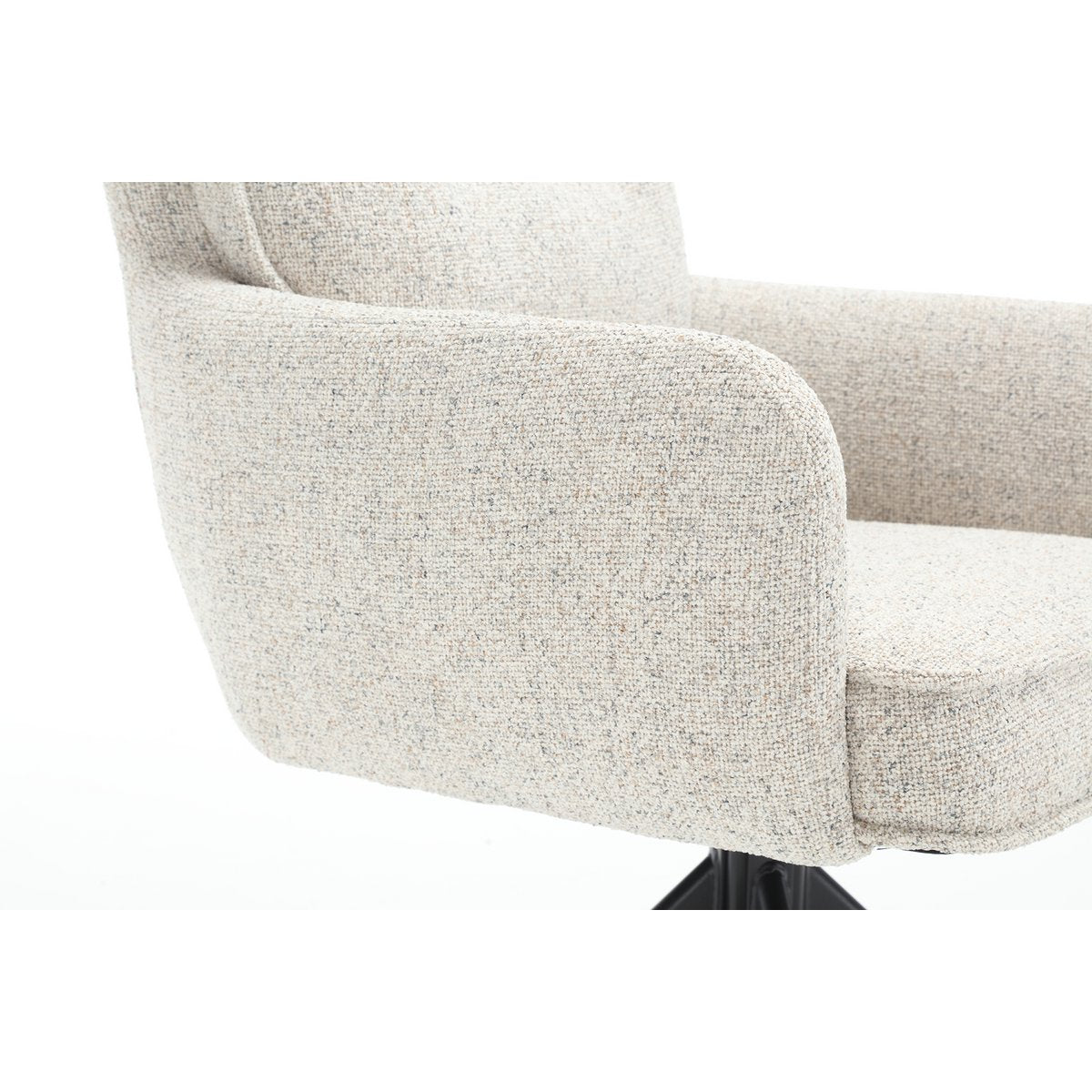 Fauteuil structuurstof beige