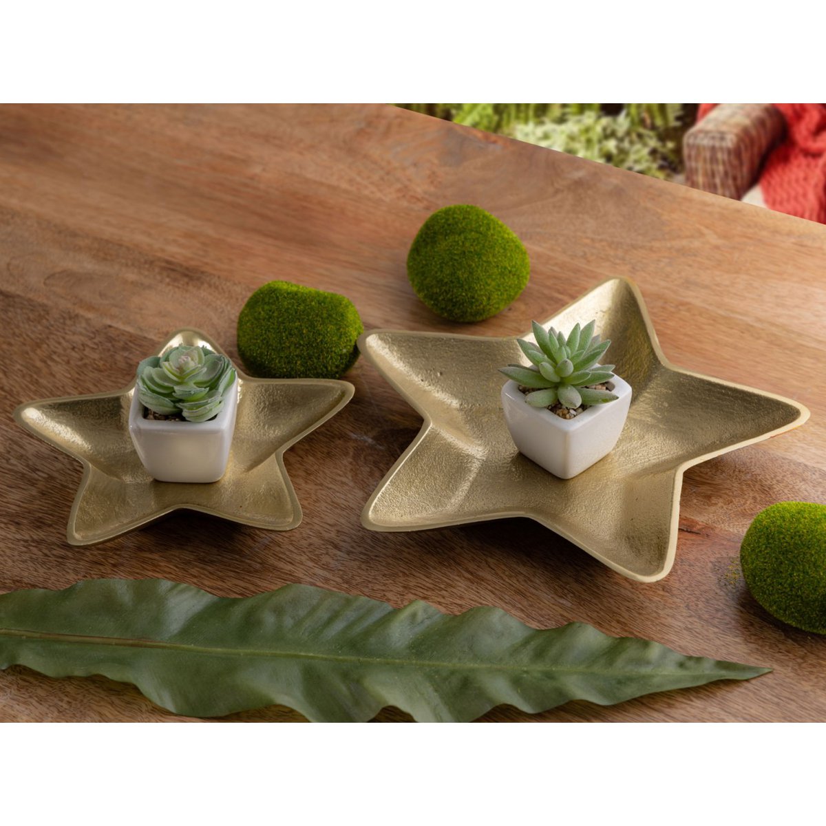 Deco Shell Star 12x 2er Set Master Box Starlight Gold of Silver Christmas Decoration aluminium