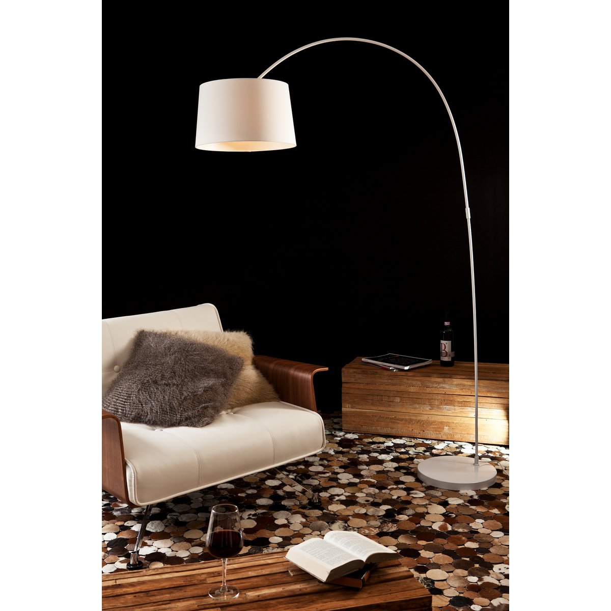 Booglamp 205 cm wit