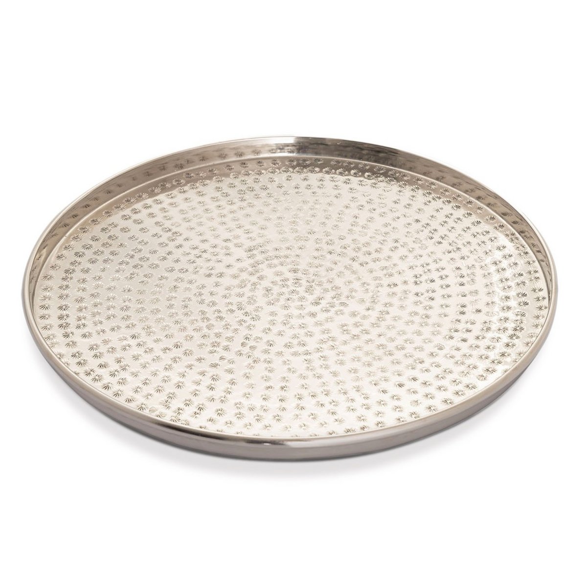 Serveer lade Decoratietablet Ø 40 cm ronde zilver of gouden metalen kaarslichtlade Decoratieve lade