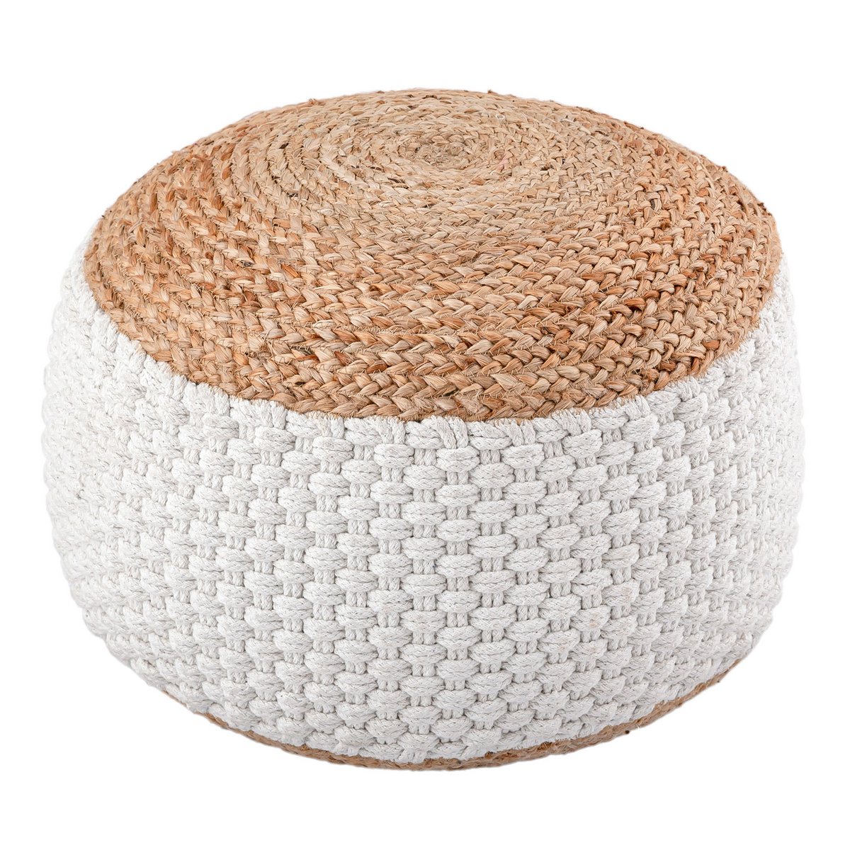 Poef jute poef ca. 50x50 cm decoratieve kruk natuurlijke jute poef poef vloerkussen poef