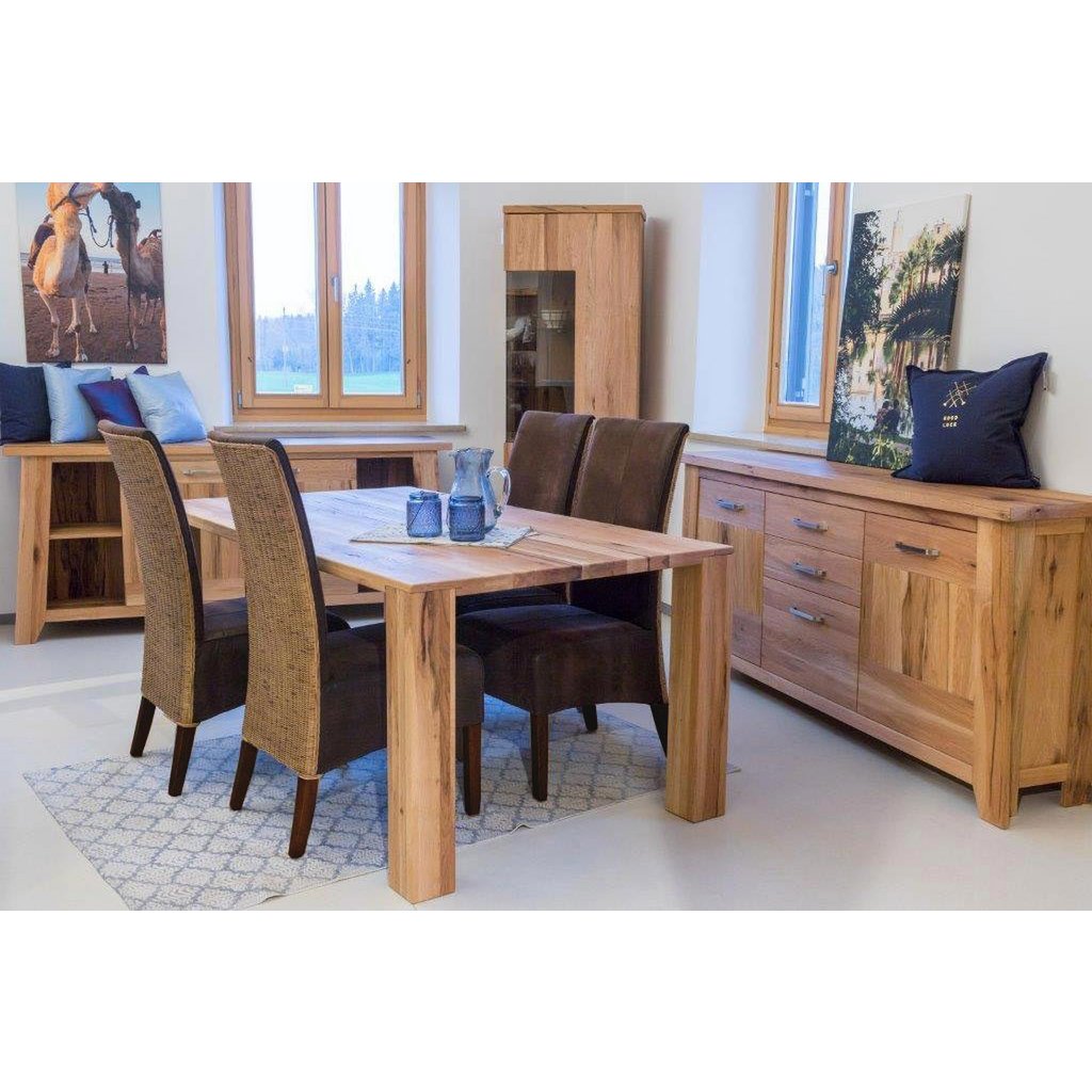 Rattan stoelen gezet 6 stuk eetkamerstoelen gestoffeerde stoelen Antonio Brown bekleding wildleer look