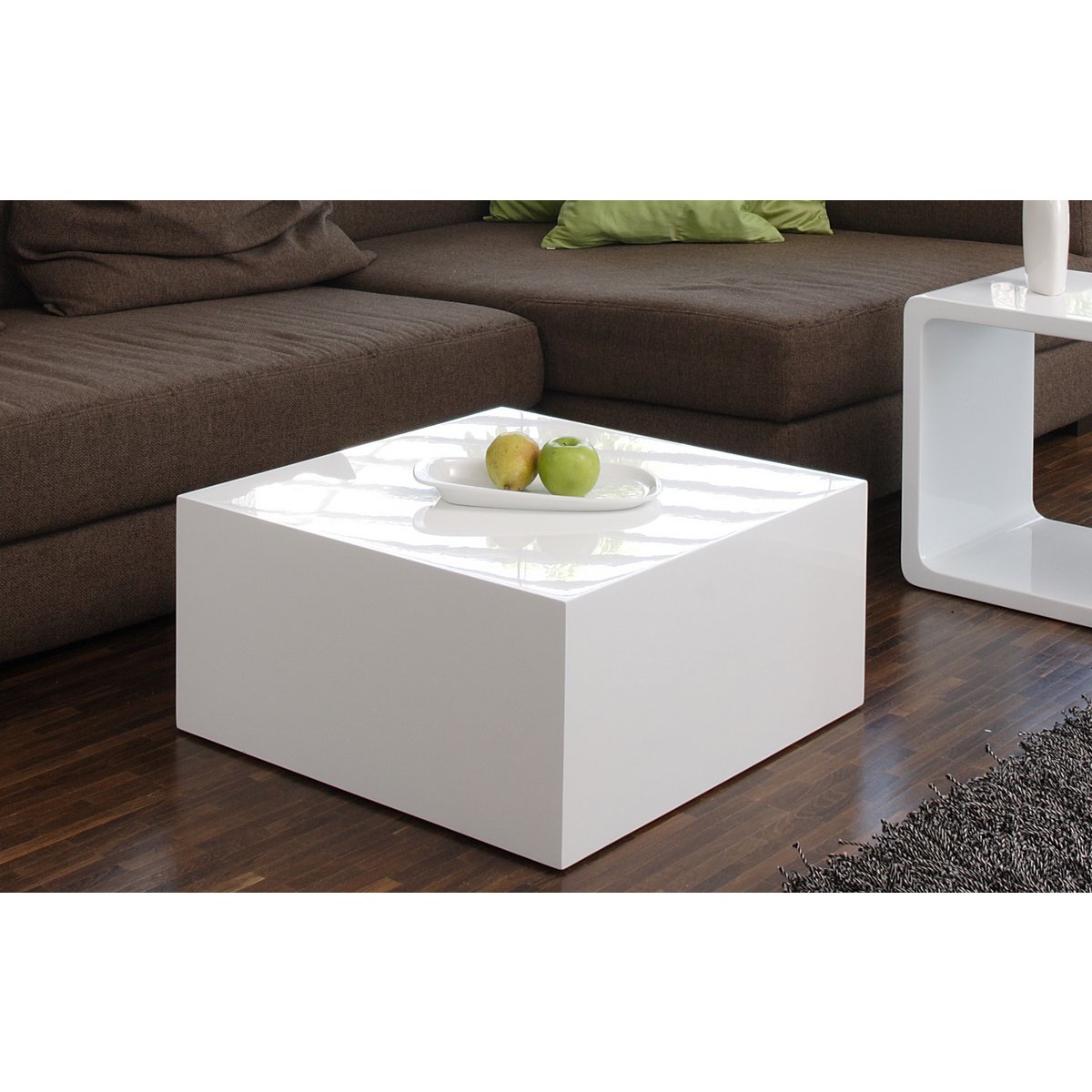Salontafel 60x60x30cm wit