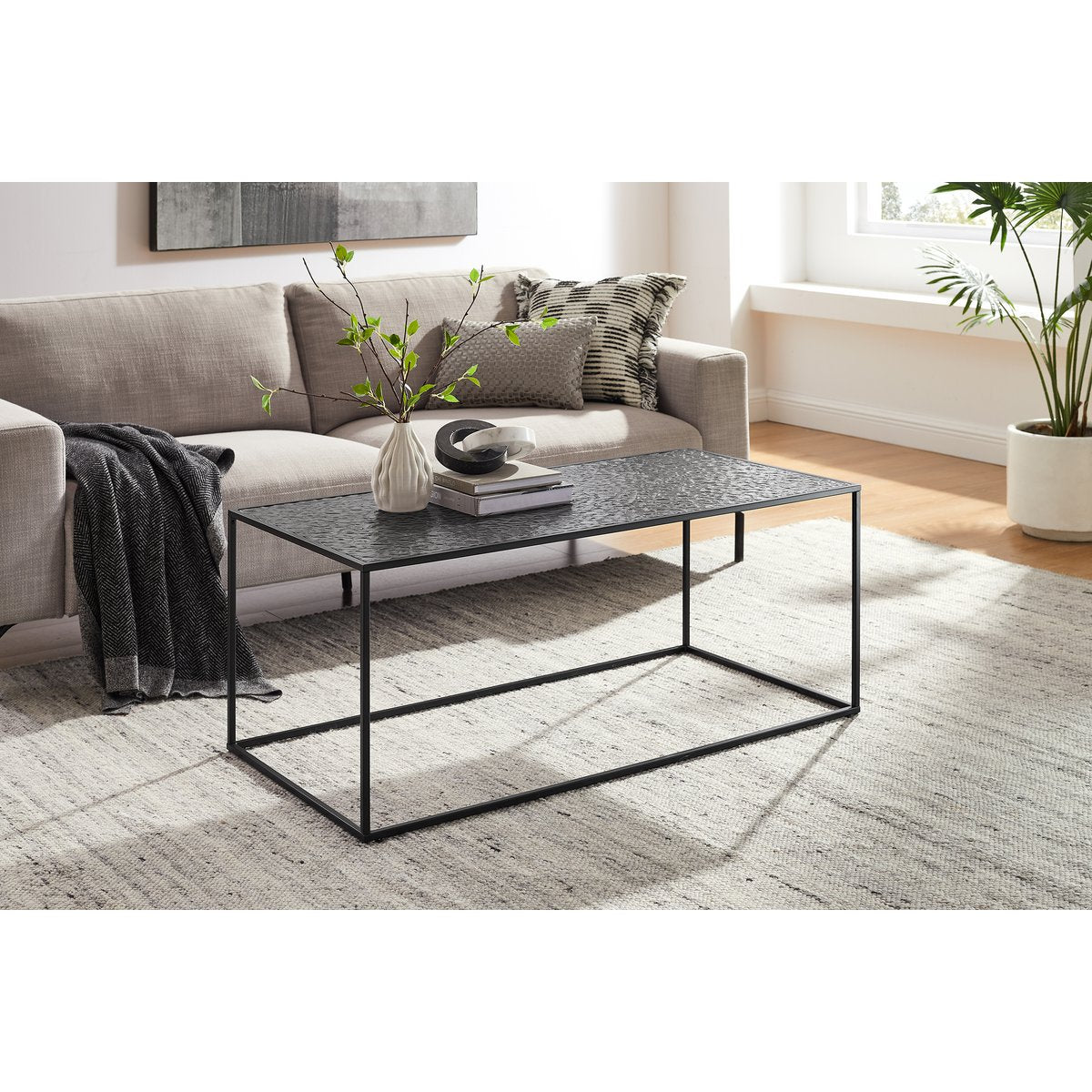 Salontafel 110x55 cm zwart