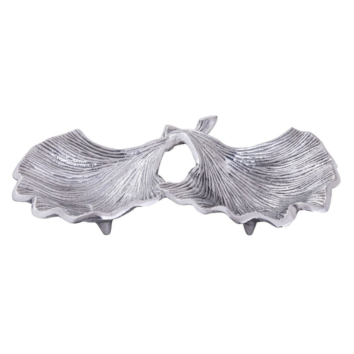 Decoratieve shell bowl master doos 18-delige aluminium ginkgo 2 blad goud of zilveren bladschaal