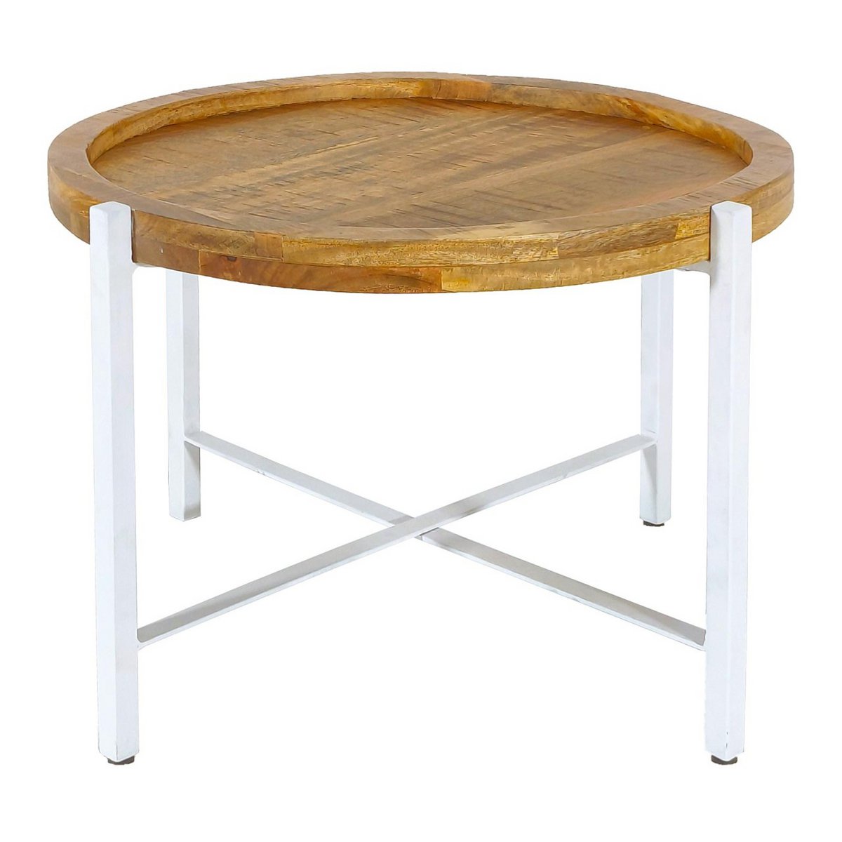 Bijzettafel ø55cm salontafel ronde woonkamertafel Sioux metalen frame