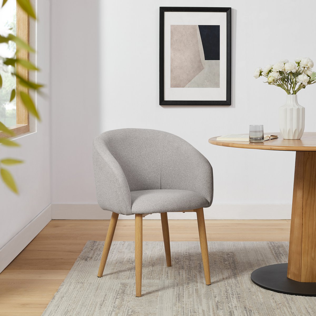 Fauteuilset van 2 structuurstof taupe