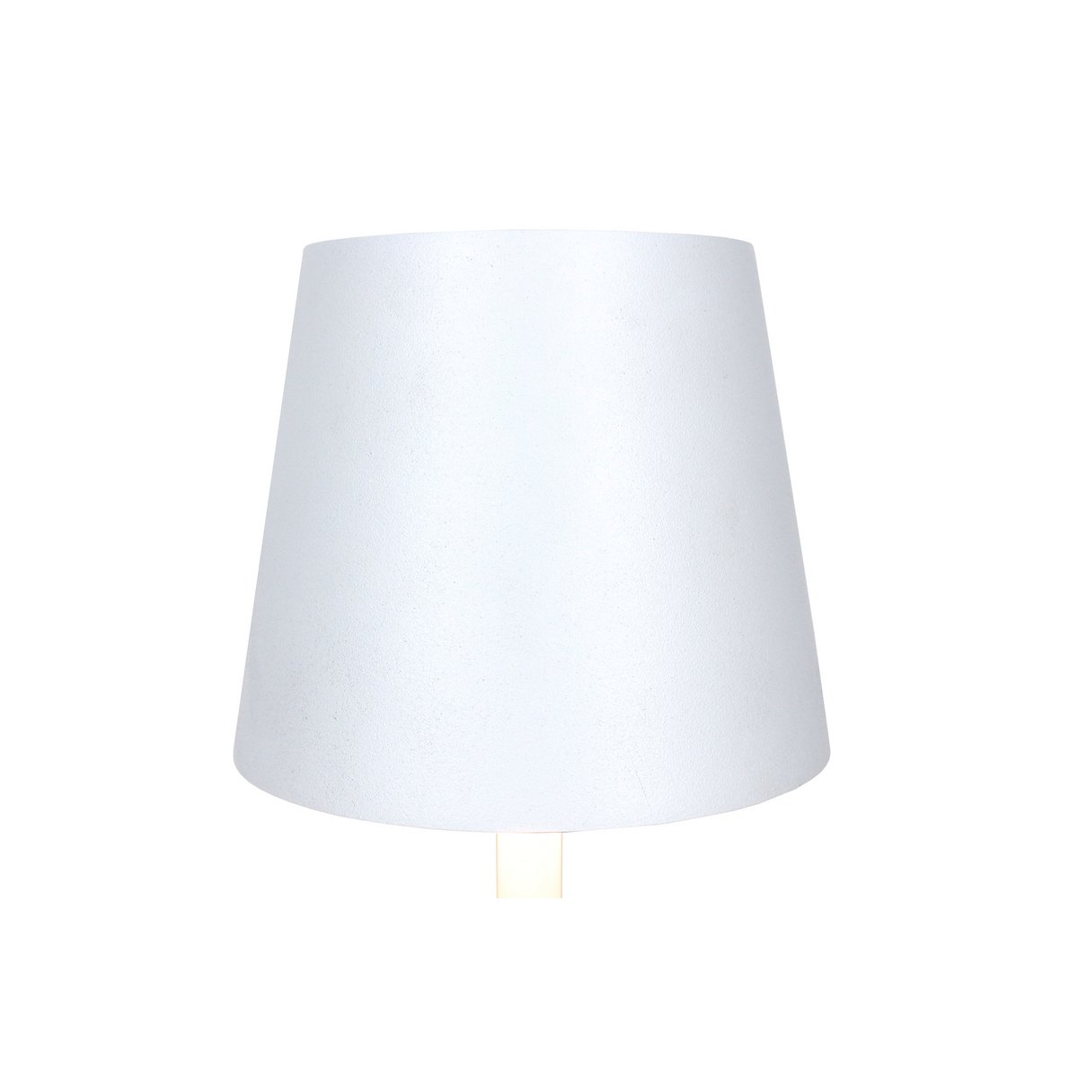Tafellamp 29 cm naturel/wit met LED batterij