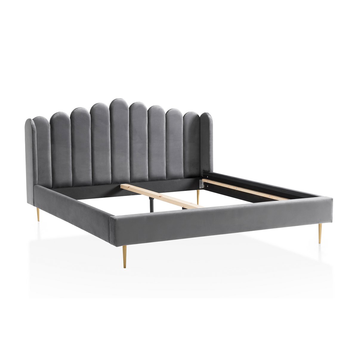 Fluwelen schelpenbed 140x200 cm