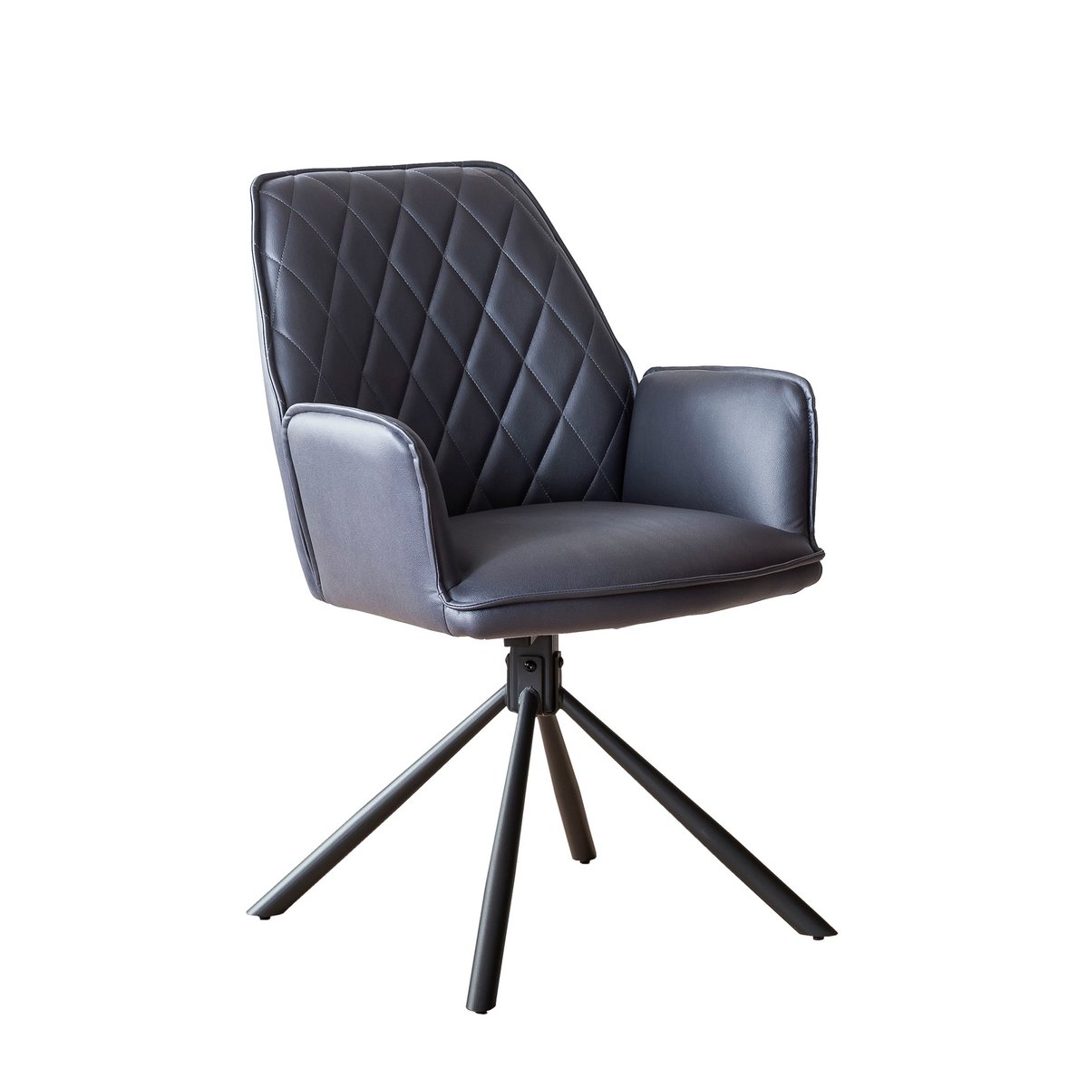 Grijze fauteuil set van 2 met 360° draaifunctie
