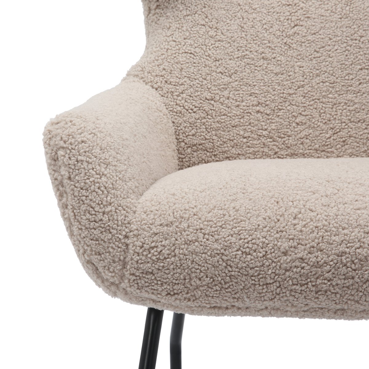 Fauteuil- en krukset teddybont taupe