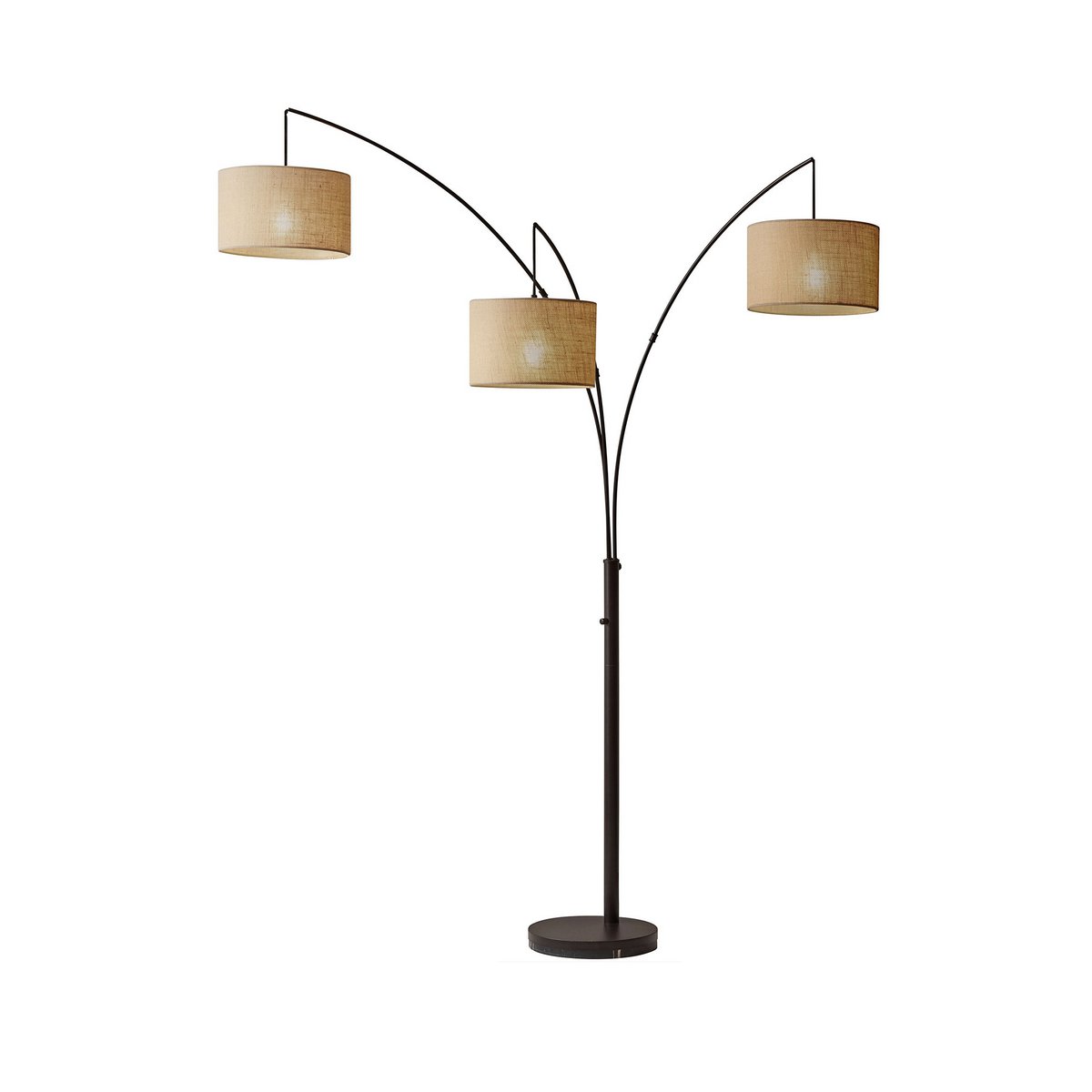 Vloerlamp zwart met marmeren voet