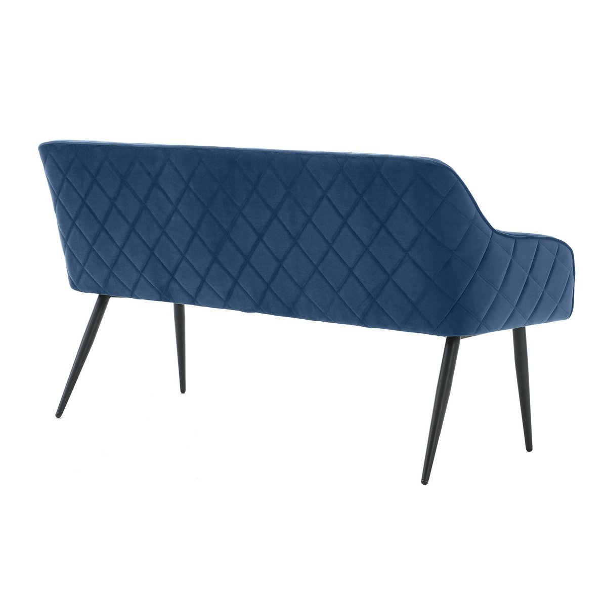 Bank 160 cm fluweel blauw