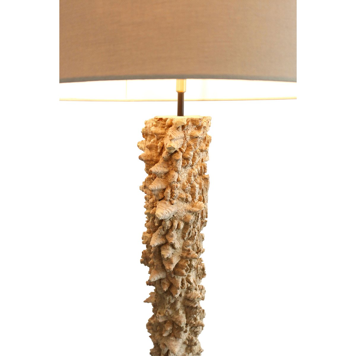 Vloerlamp drijfhout naturel/wit 150 cm