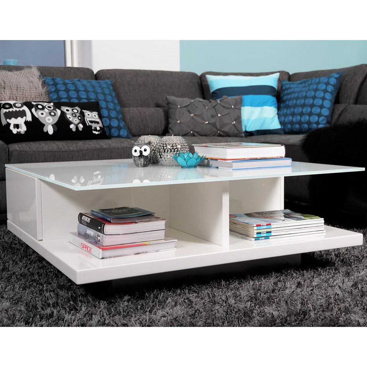 Salontafel 100x100x36 cm wit