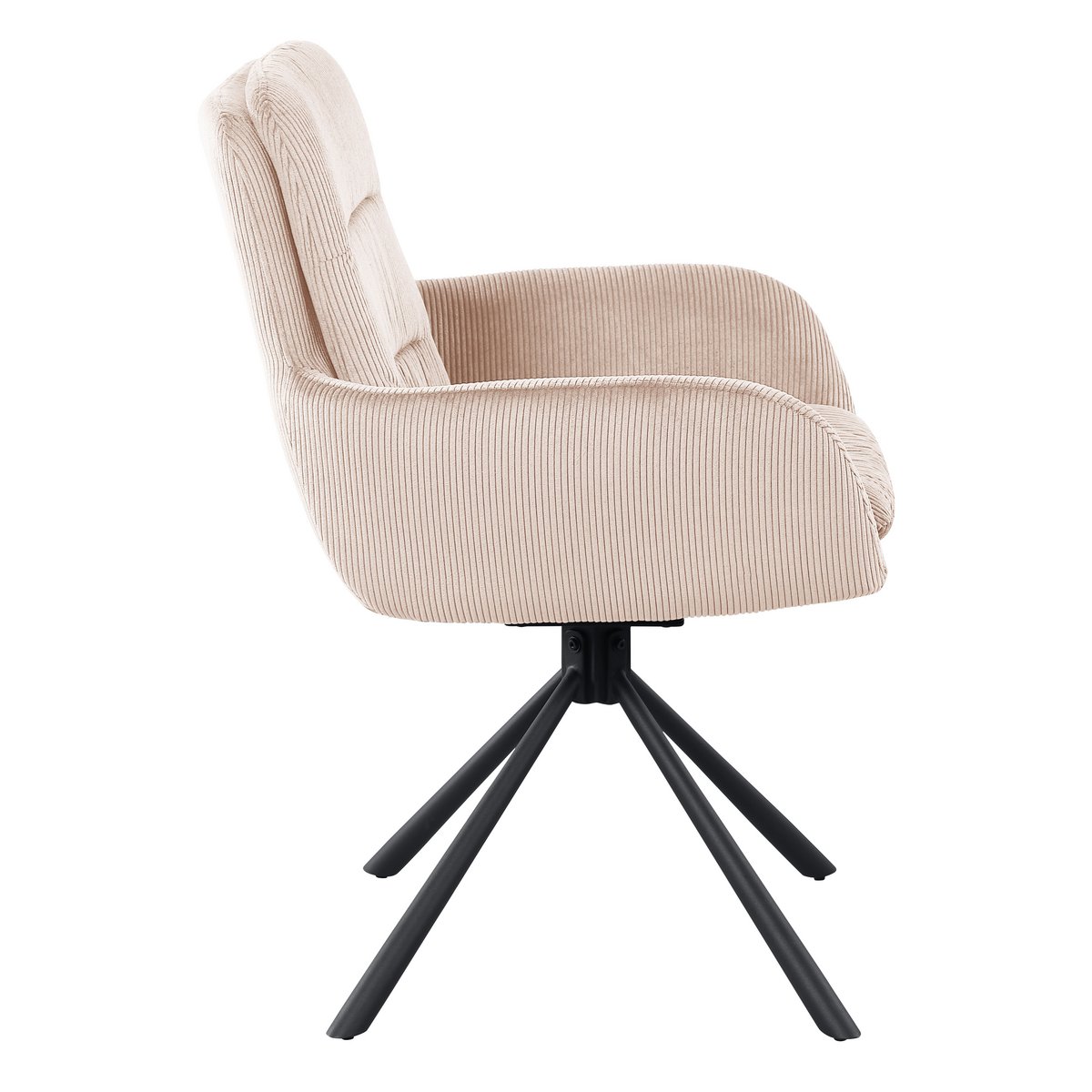 Fauteuil in corduroy look beige