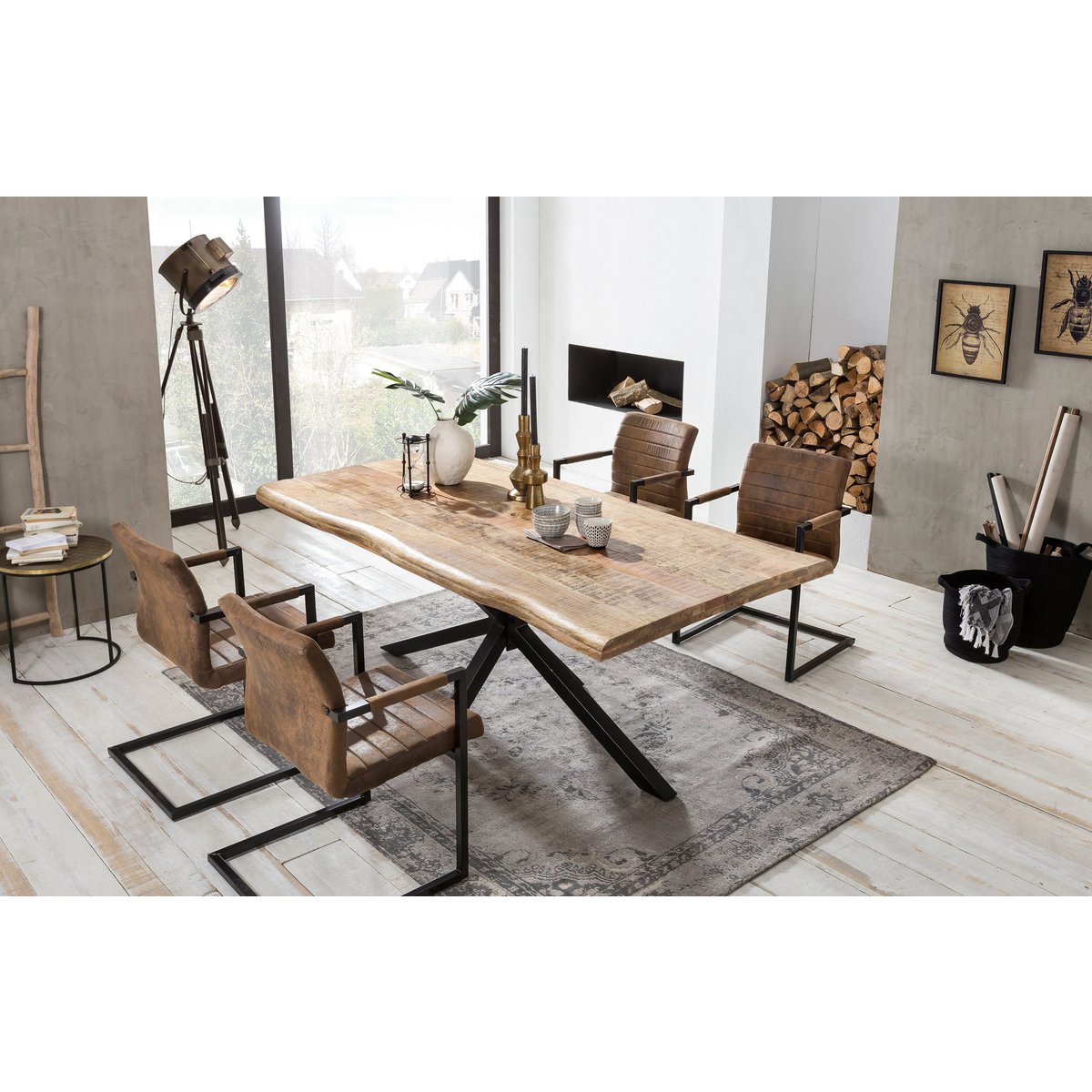 Antiek zwart tafelframe