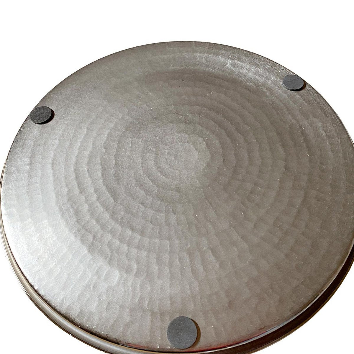 Decoratief dienblad Ø 40 cm rond zilveren of gouden serveerschakel metalen kaarslichtbakje