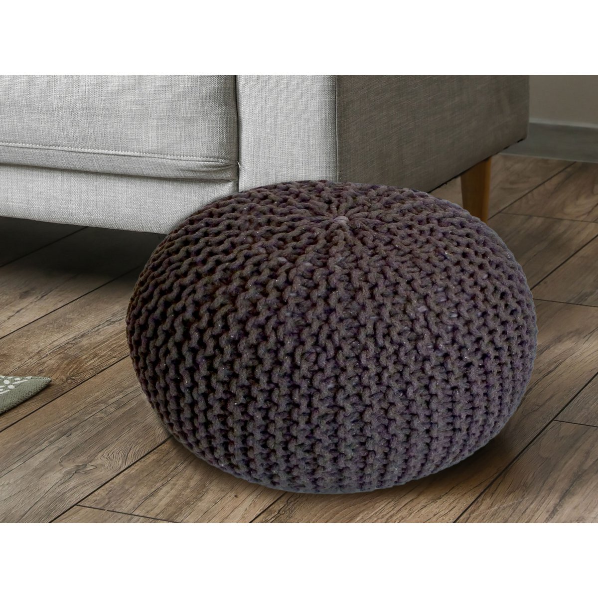 Pouf Ø 55 H 37 H 37 brei -kruk stoel pouf vloerkussen duurzaam