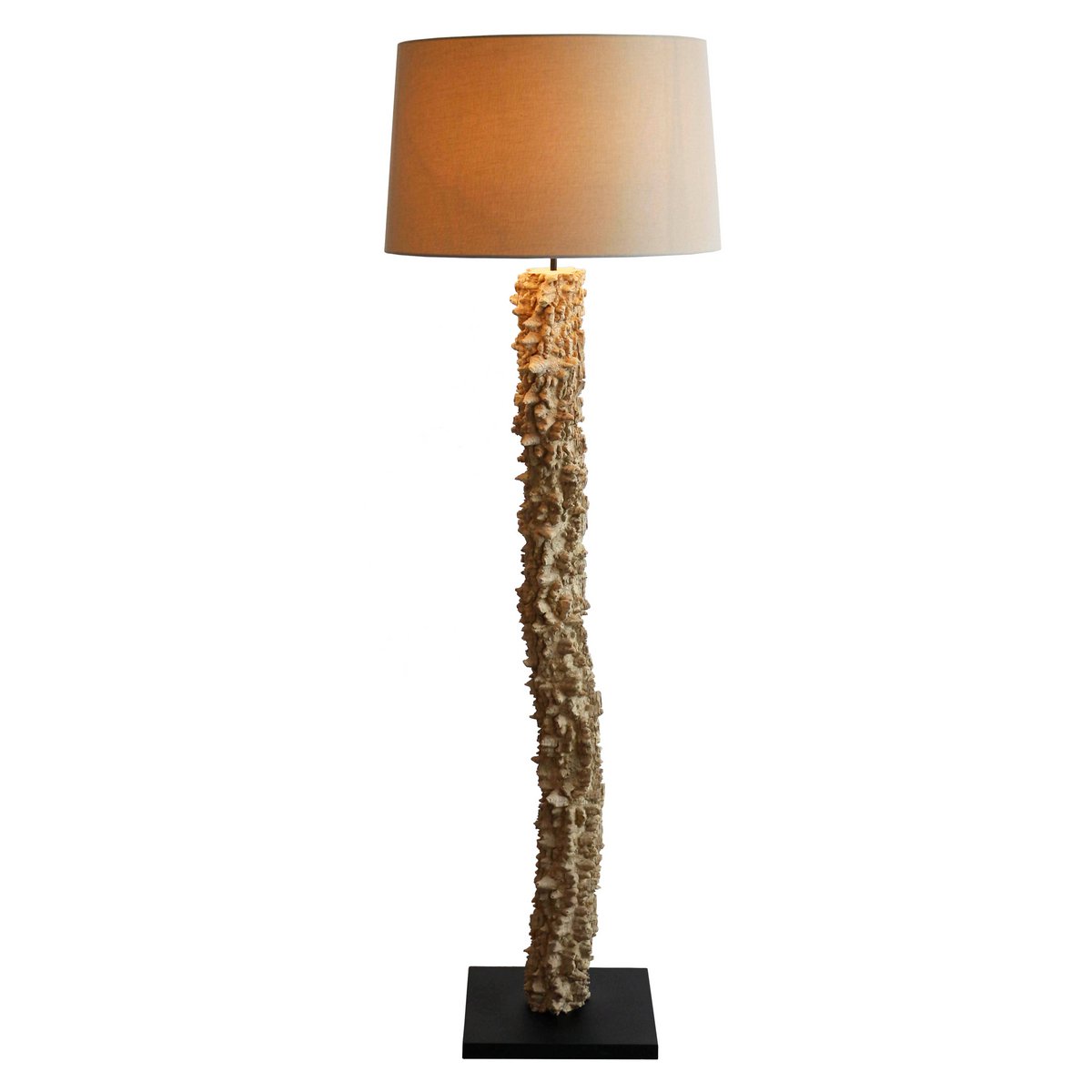Vloerlamp drijfhout naturel/wit 150 cm
