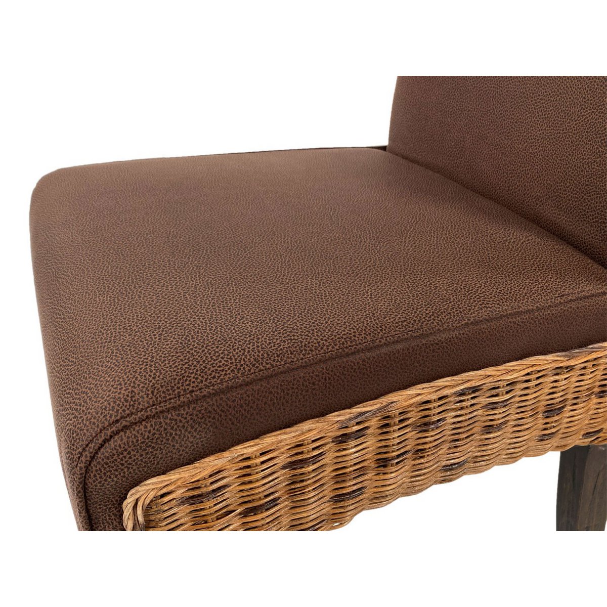 Rattan stoel eetkamer bilbao met handvat bruin