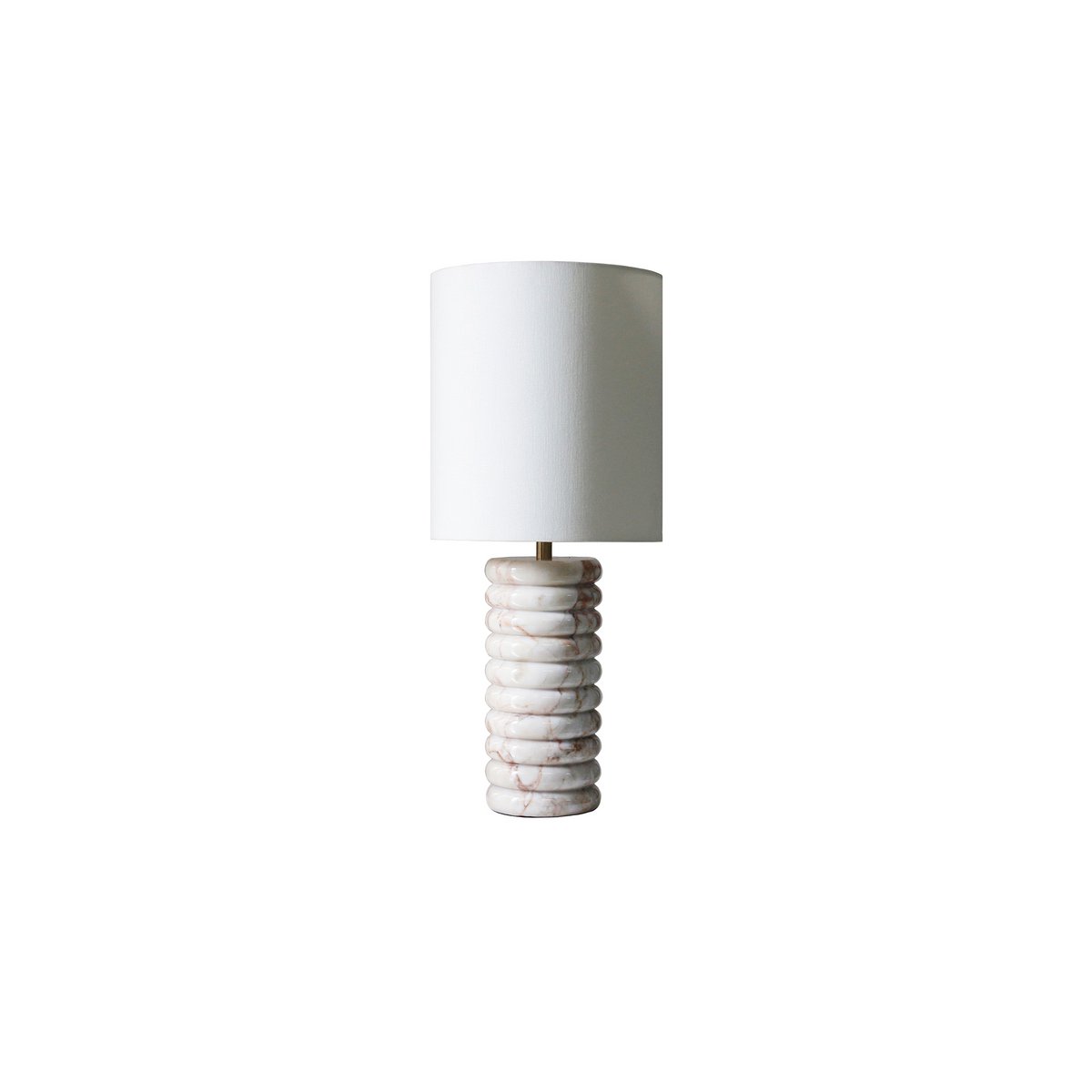 Tafellamp marmer/linnen beige