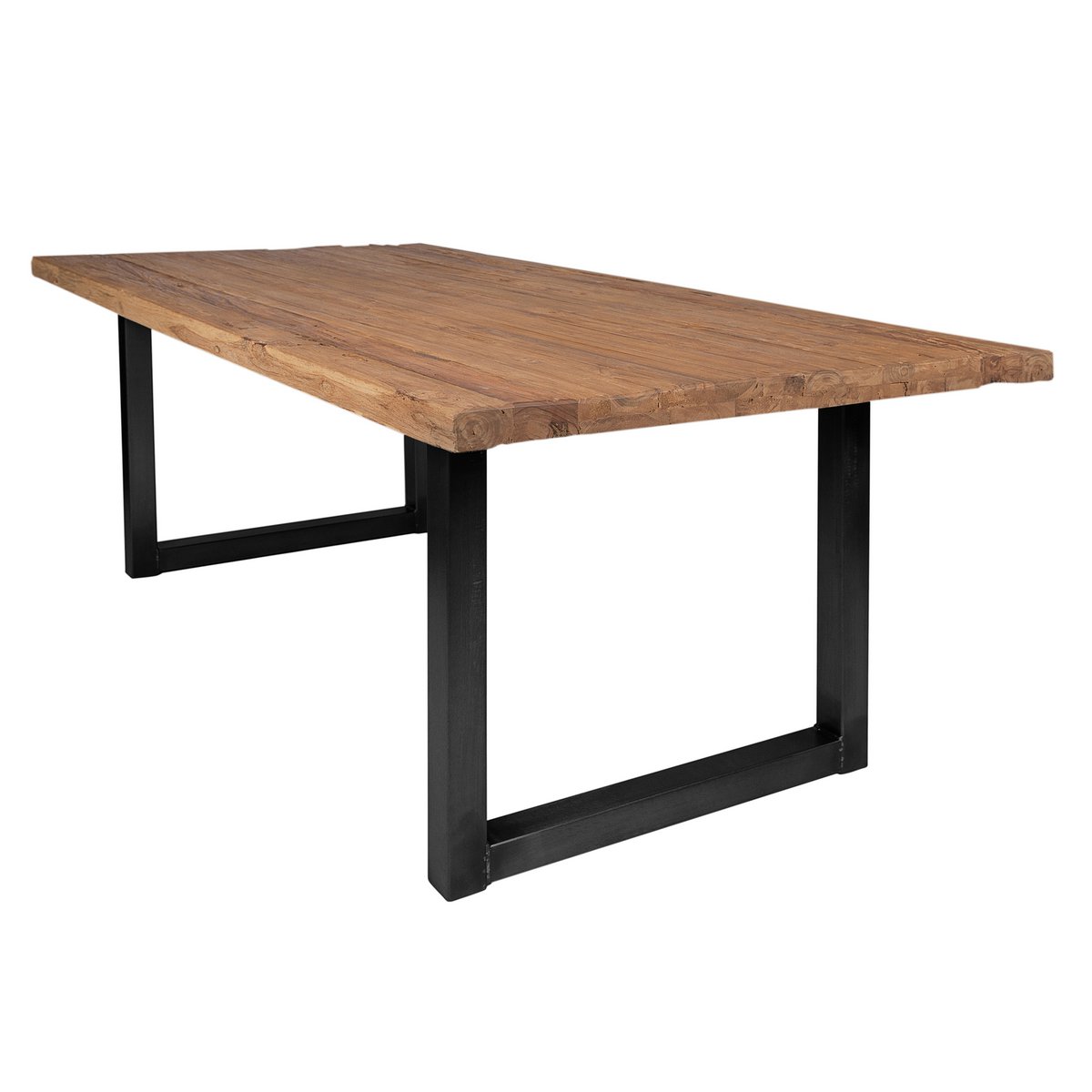 Tafel 200x100 cm, gerecycled natuurlijk teakhout