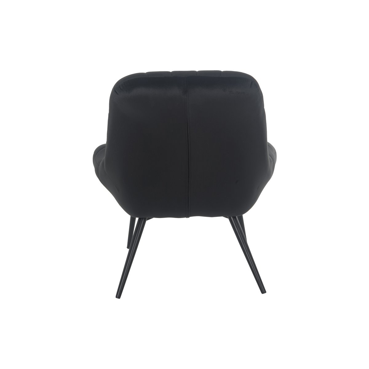 Fauteuil XXL fluweel zwart metaal zwart