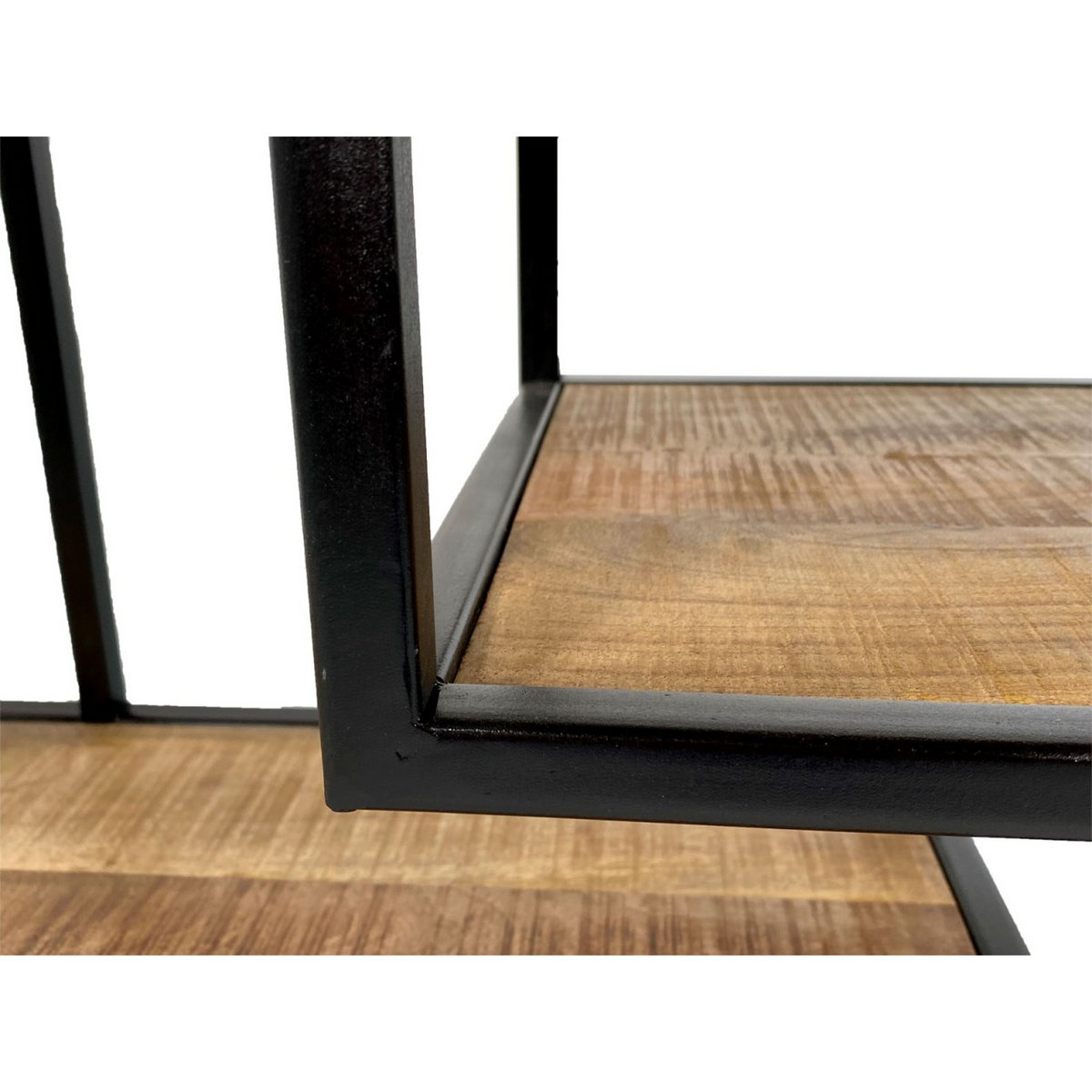 Staande plank scheidingswand boekenplank media plank boekenplank 130x60x36cm Liverpool metalen frame zwart