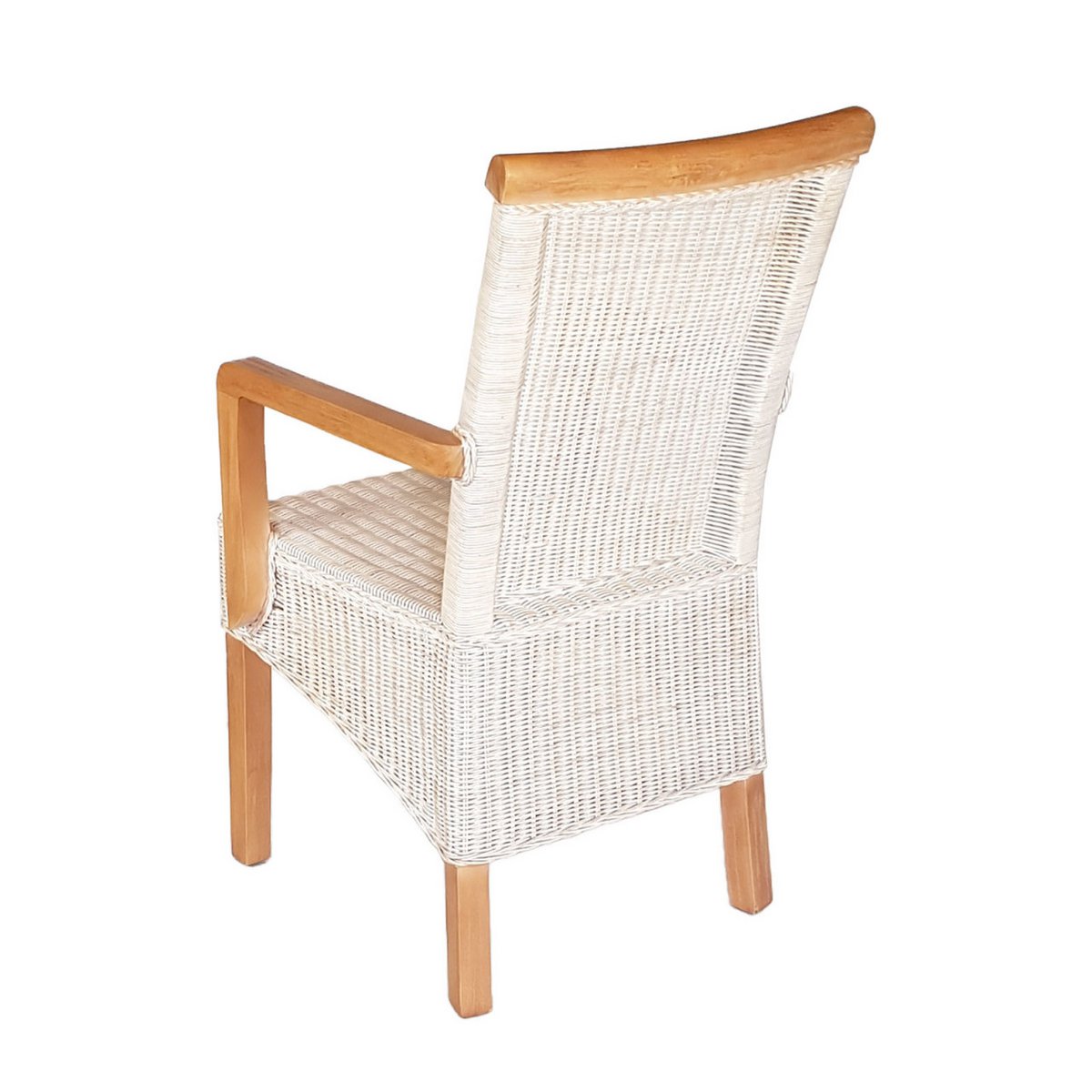 Eetkamerstoelen stelen 2 stuks met armleuningen Rattan stoelen Wit Perth Rattan Ratta stoelen duurzaam