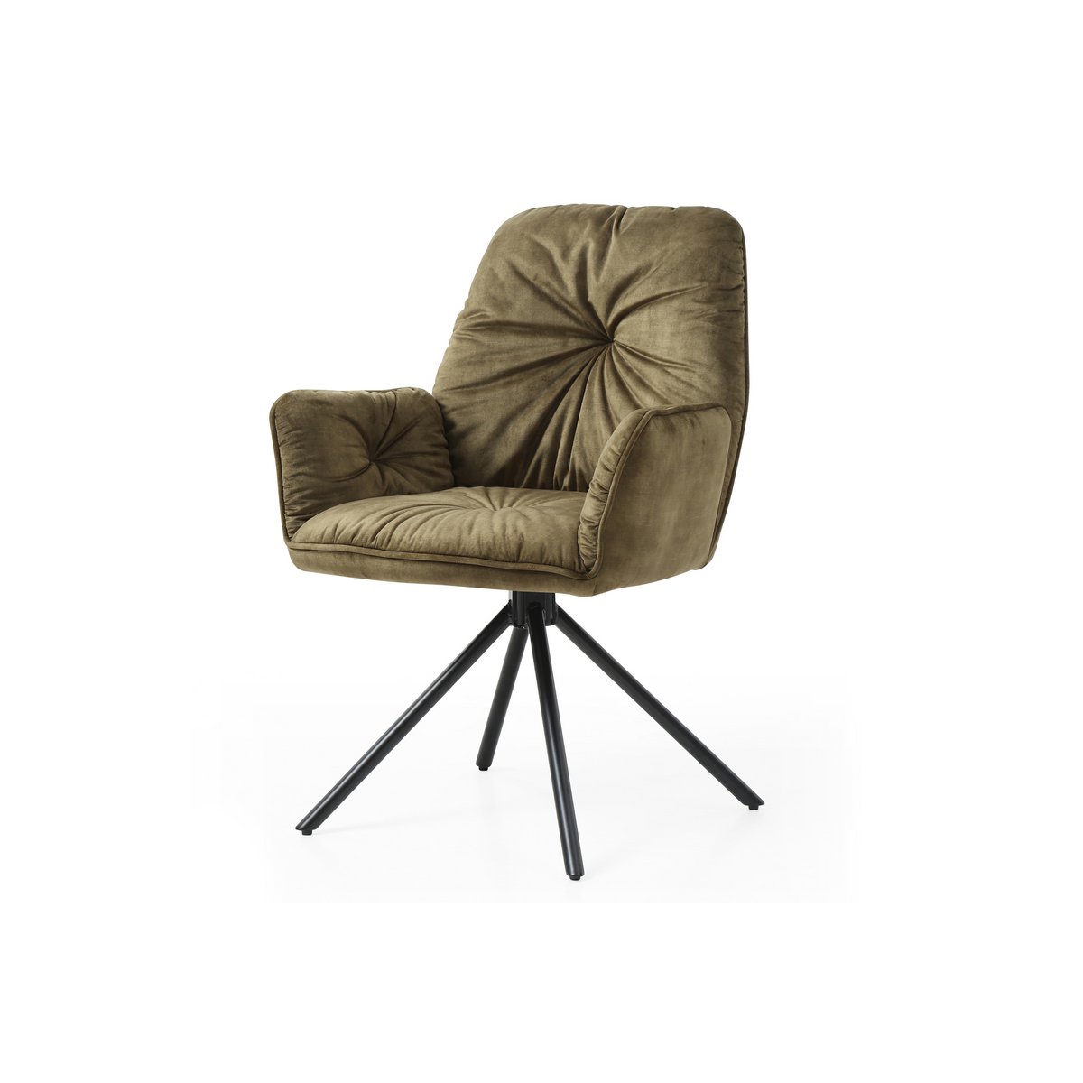 Fauteuil met 360° draaifunctie, groen