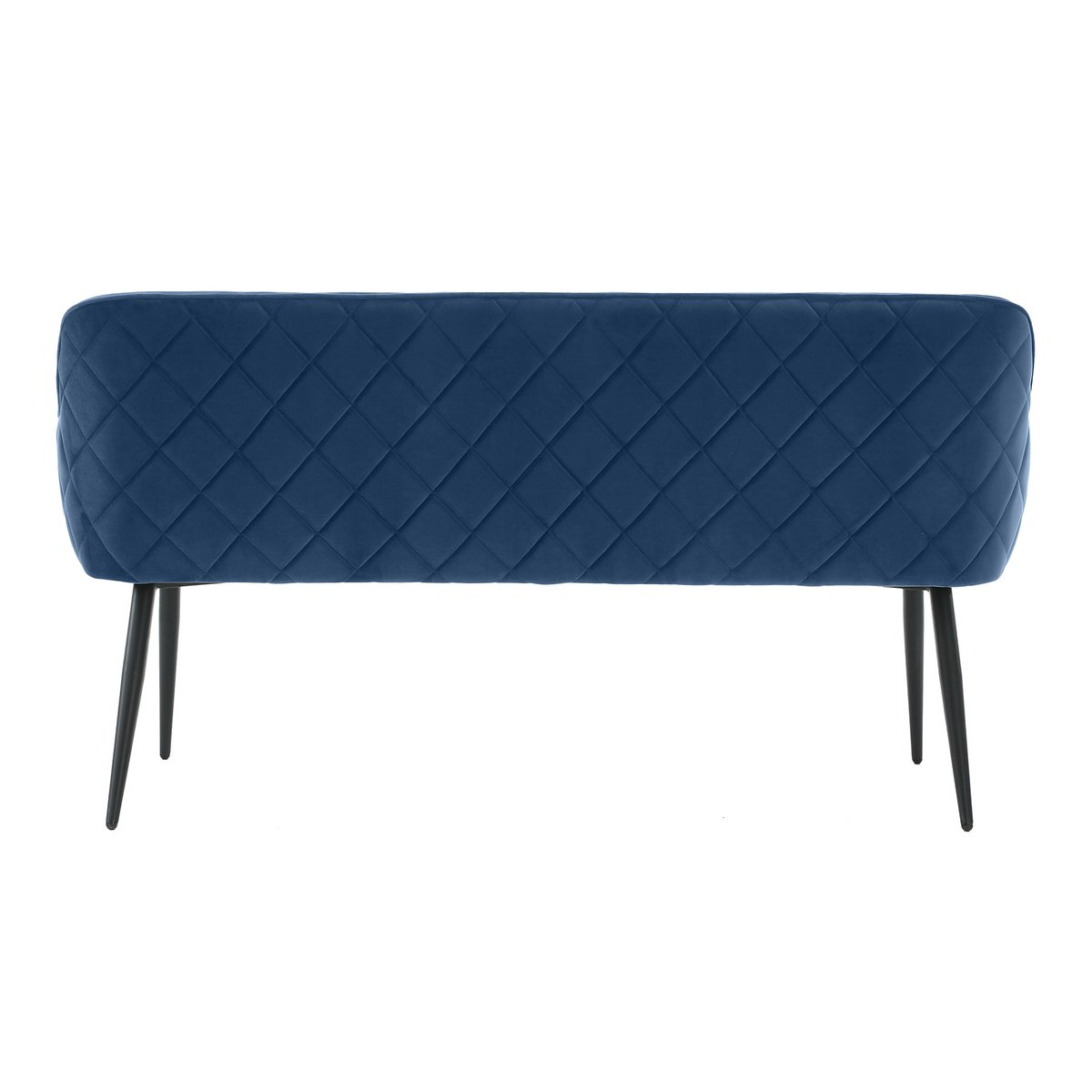 Bank 160 cm fluweel blauw