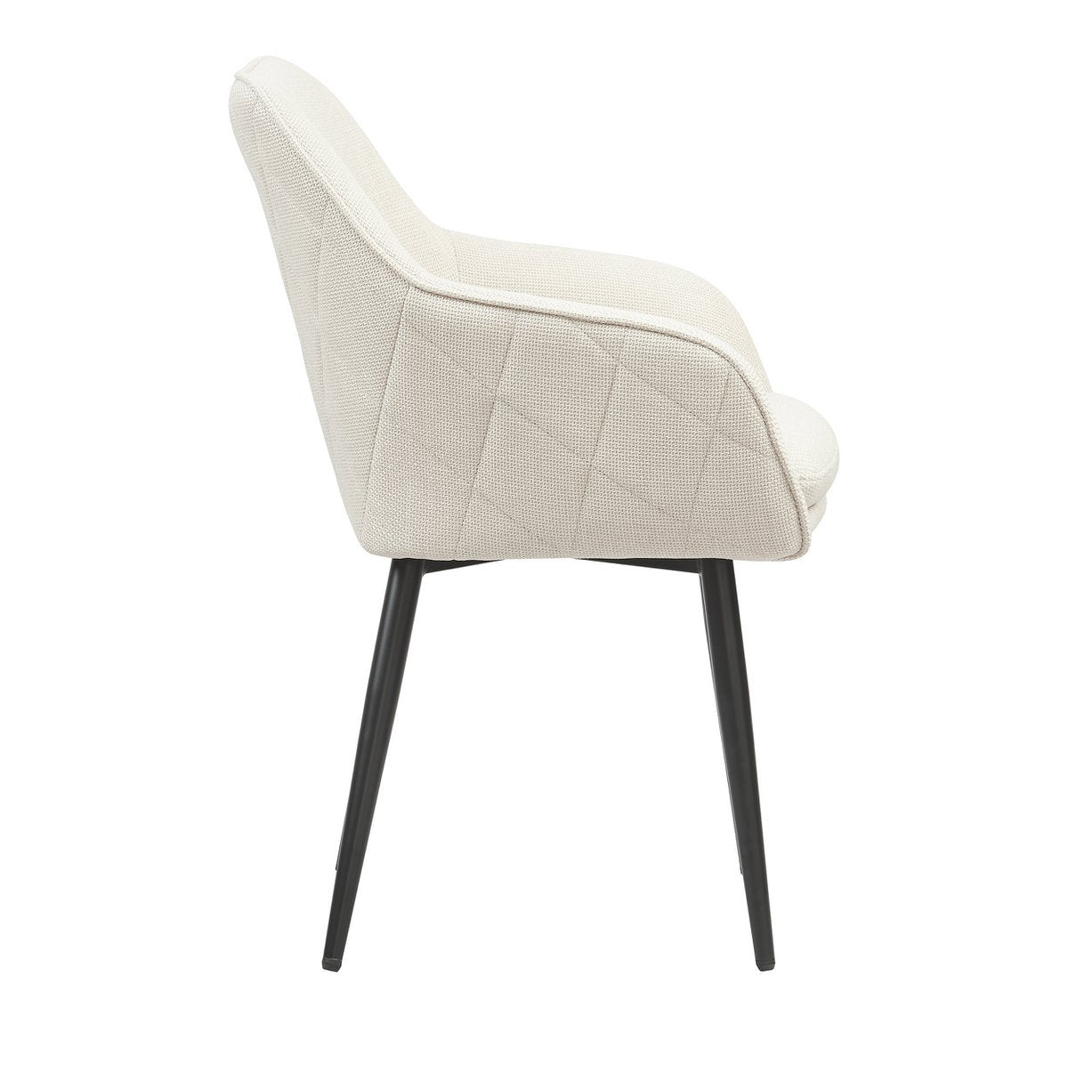 Eetkamerstoel structuurstof beige