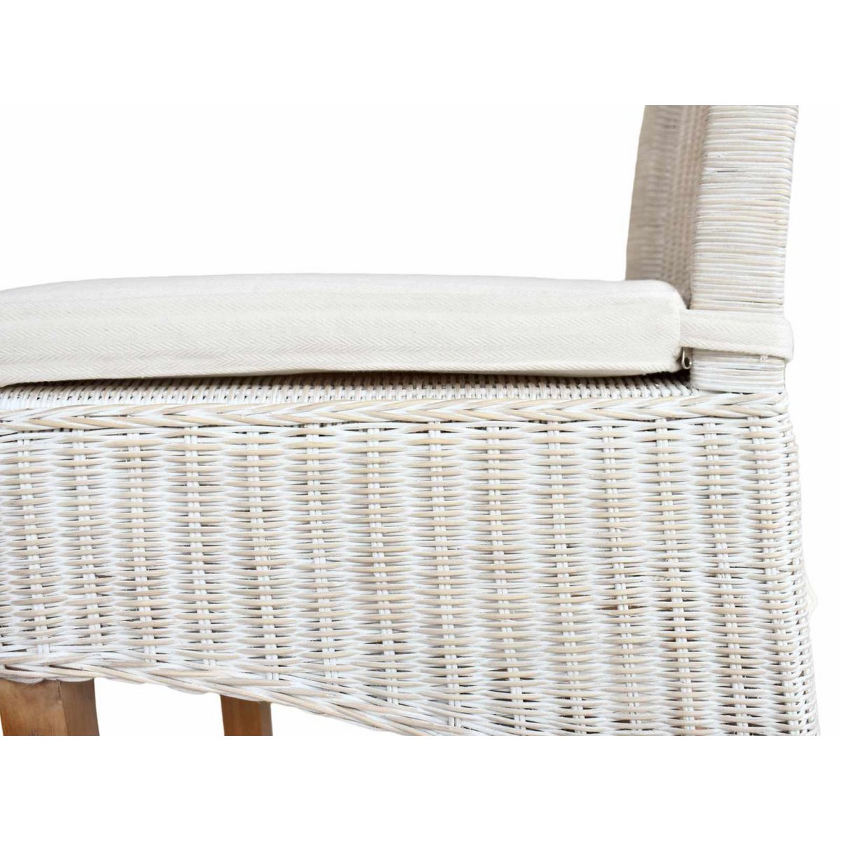Eetkamer stoel Rattan stoel eettafel stoel witte Perth rotan natuur kern duurzaam
