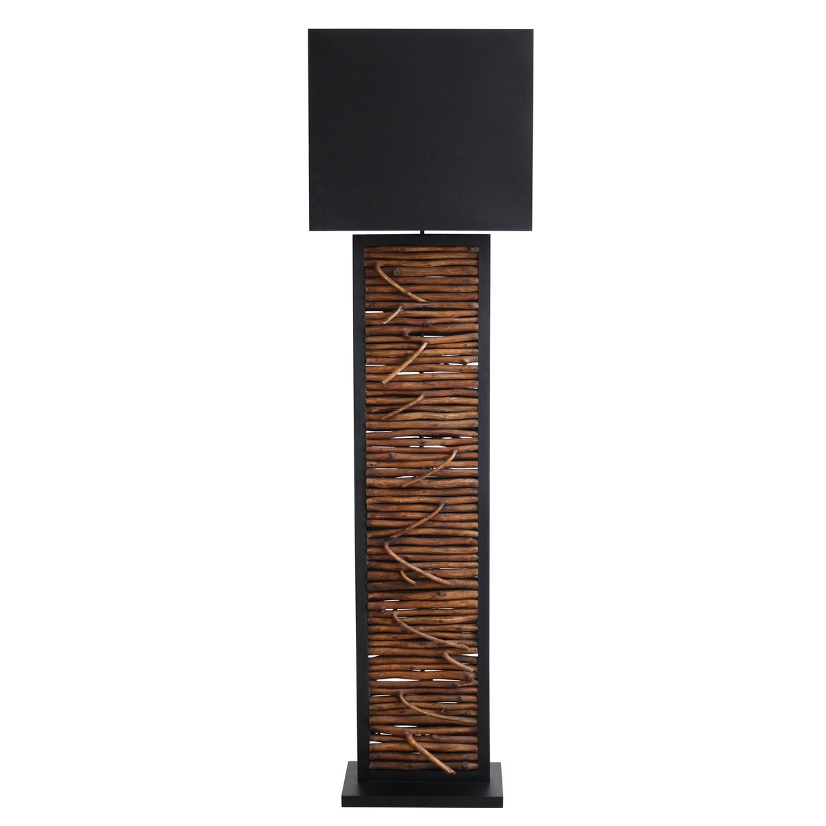 Vloerlamp drijfhout naturel/zwart 163 cm