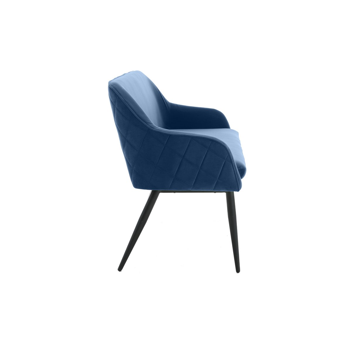 Bank 160 cm fluweel blauw