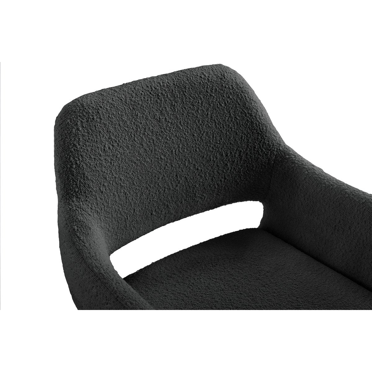 Fauteuil met ruguitsparing Bouclé stof antraciet