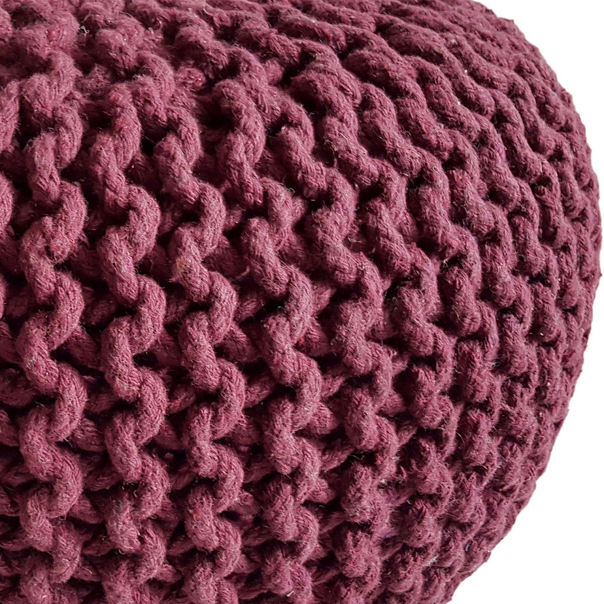Brei -ontlasting pouf Ø 45 H 30 cm cm stoel pouf breien vloer kussen