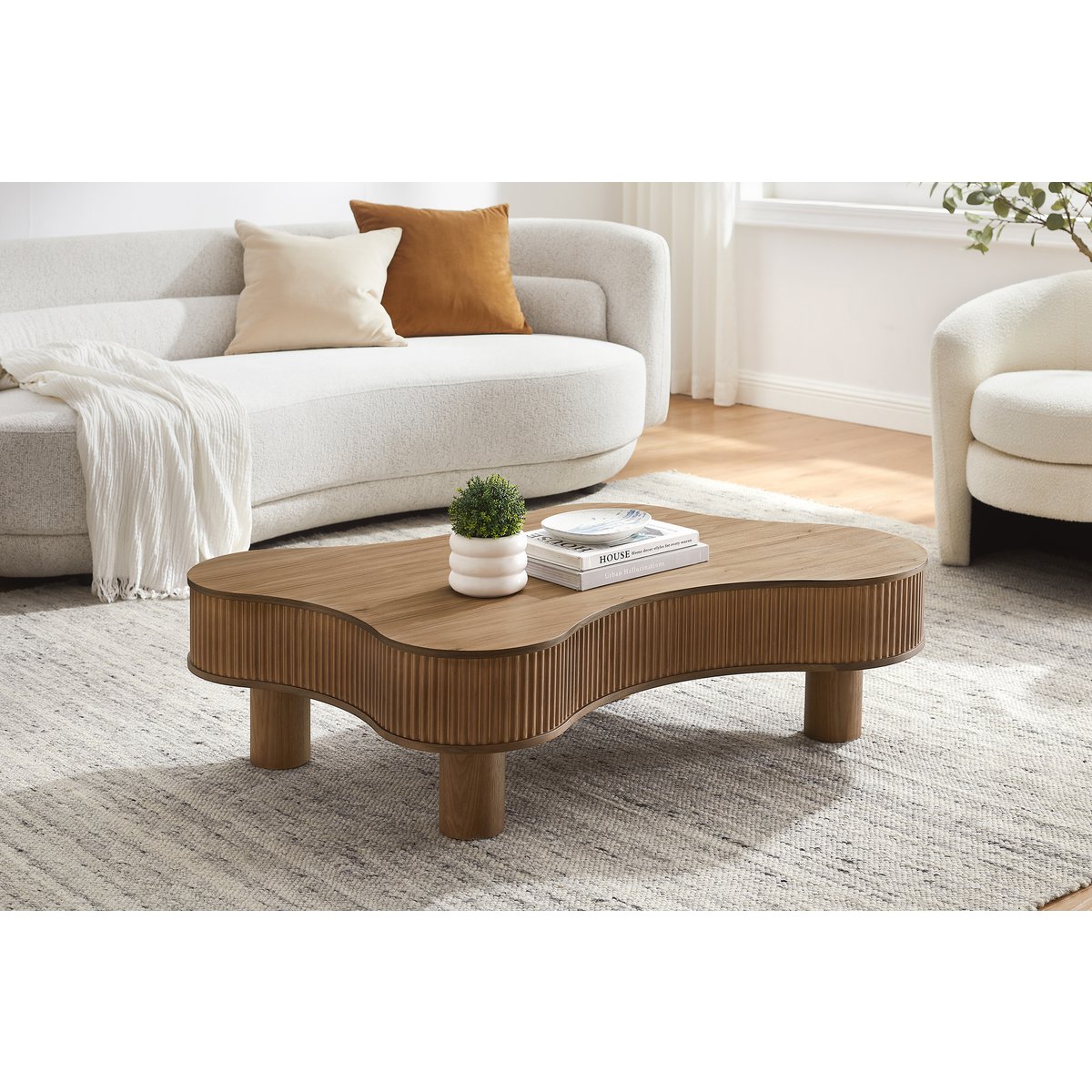 Salontafel 116x77 cm walnoot
