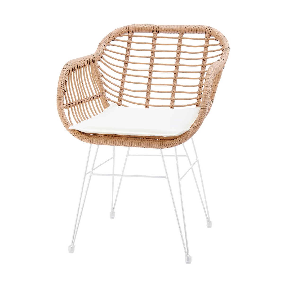 Set van 2 fauteuils in rotan look, naturel