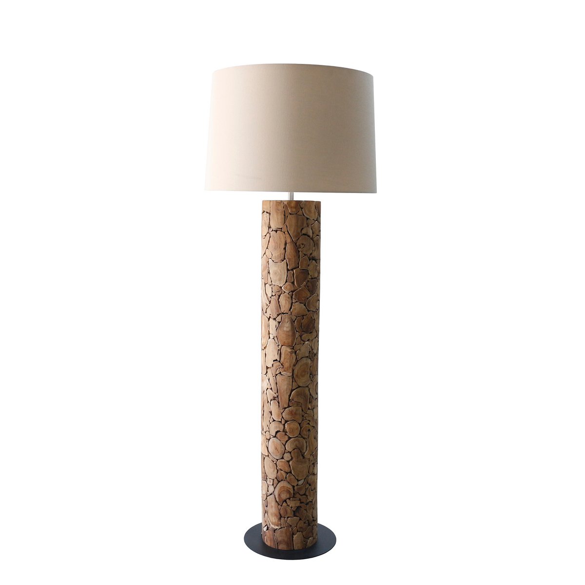 Vloerlamp drijfhout naturel/wit 170 cm