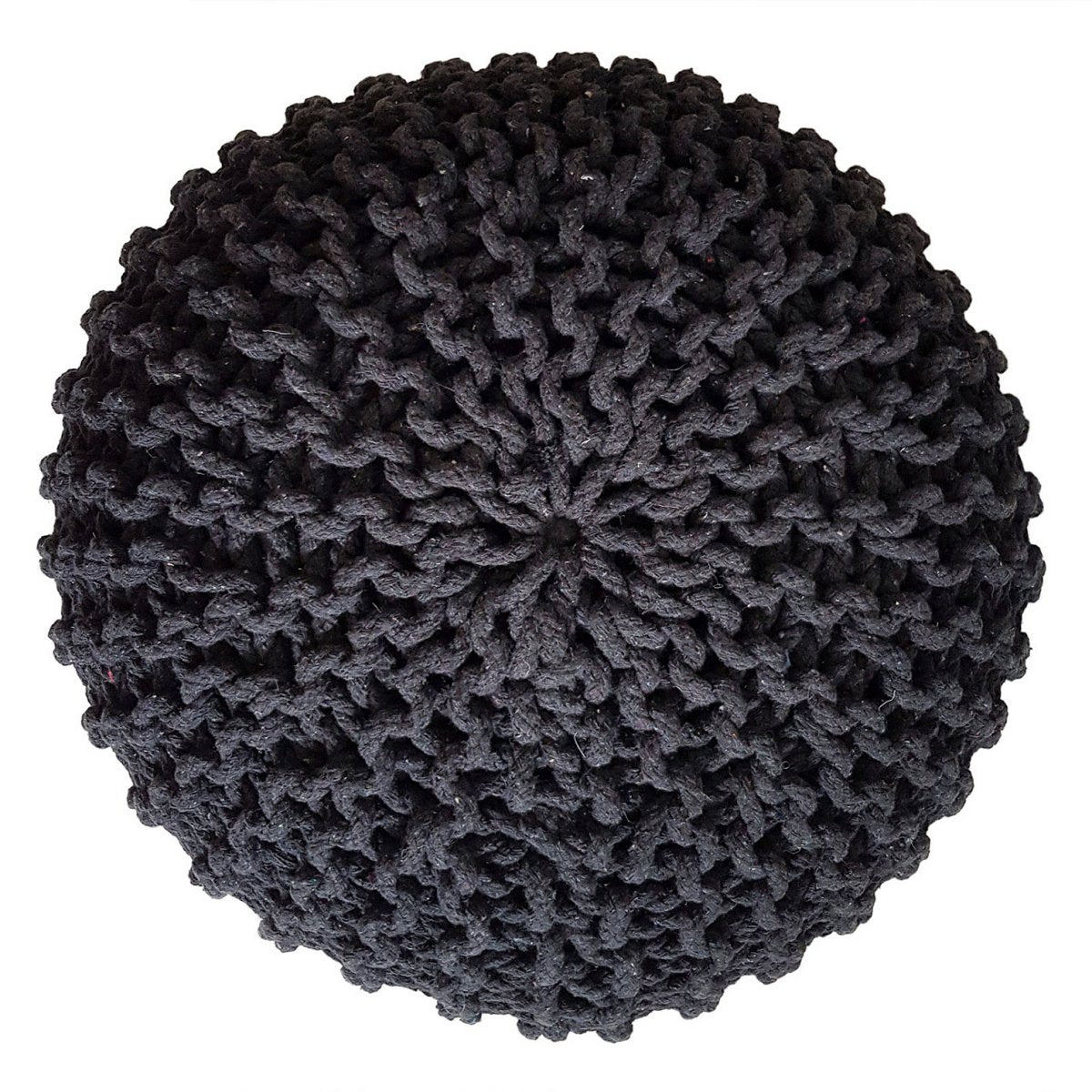 Brei -ontlasting pouf Ø 45 H 30 cm cm stoel pouf breien vloer kussen