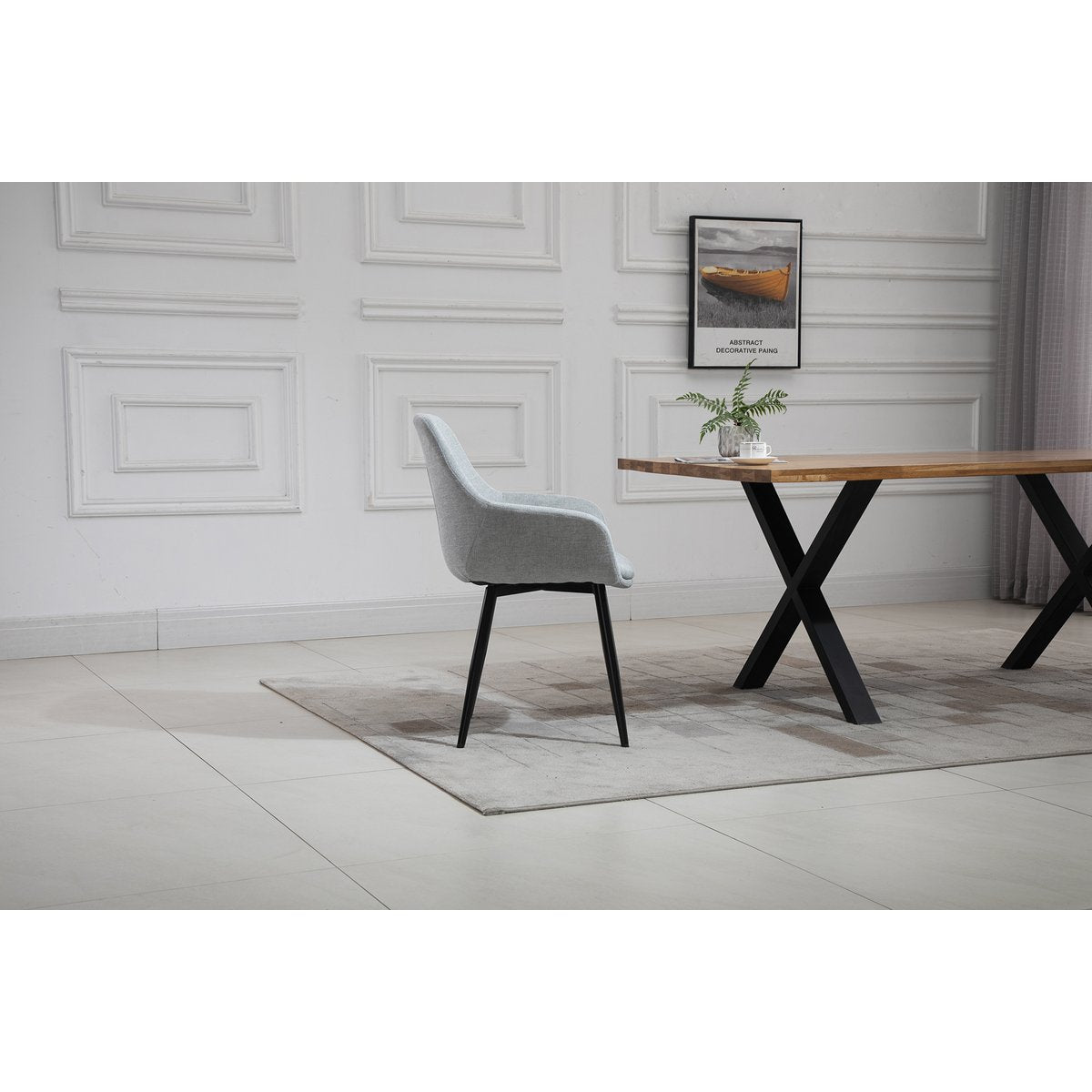 Set van 2 fauteuils lichtgrijs