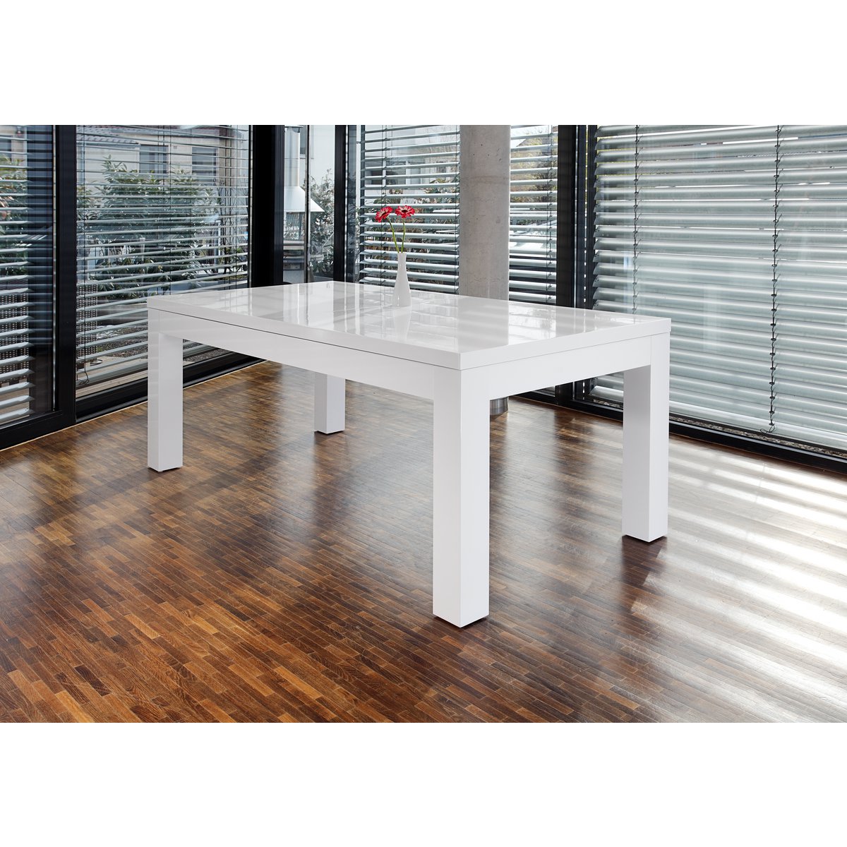 Eettafel 180/260x90 cm wit