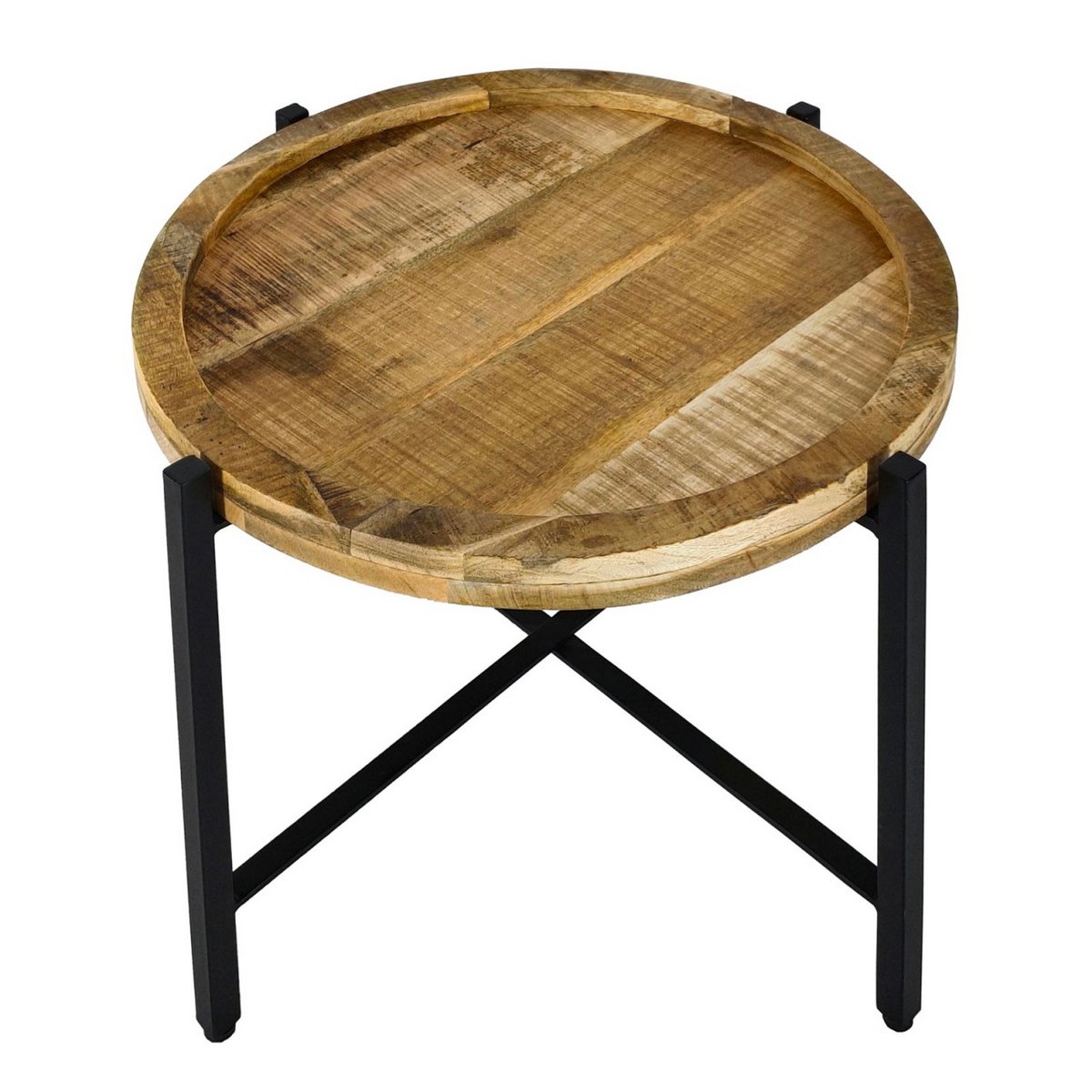 Bijzettafel ronde salontafel ø46xH45cm Sioux metalen frame