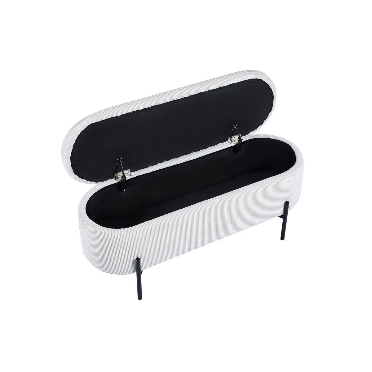 Bedbank met opbergfunctie beige