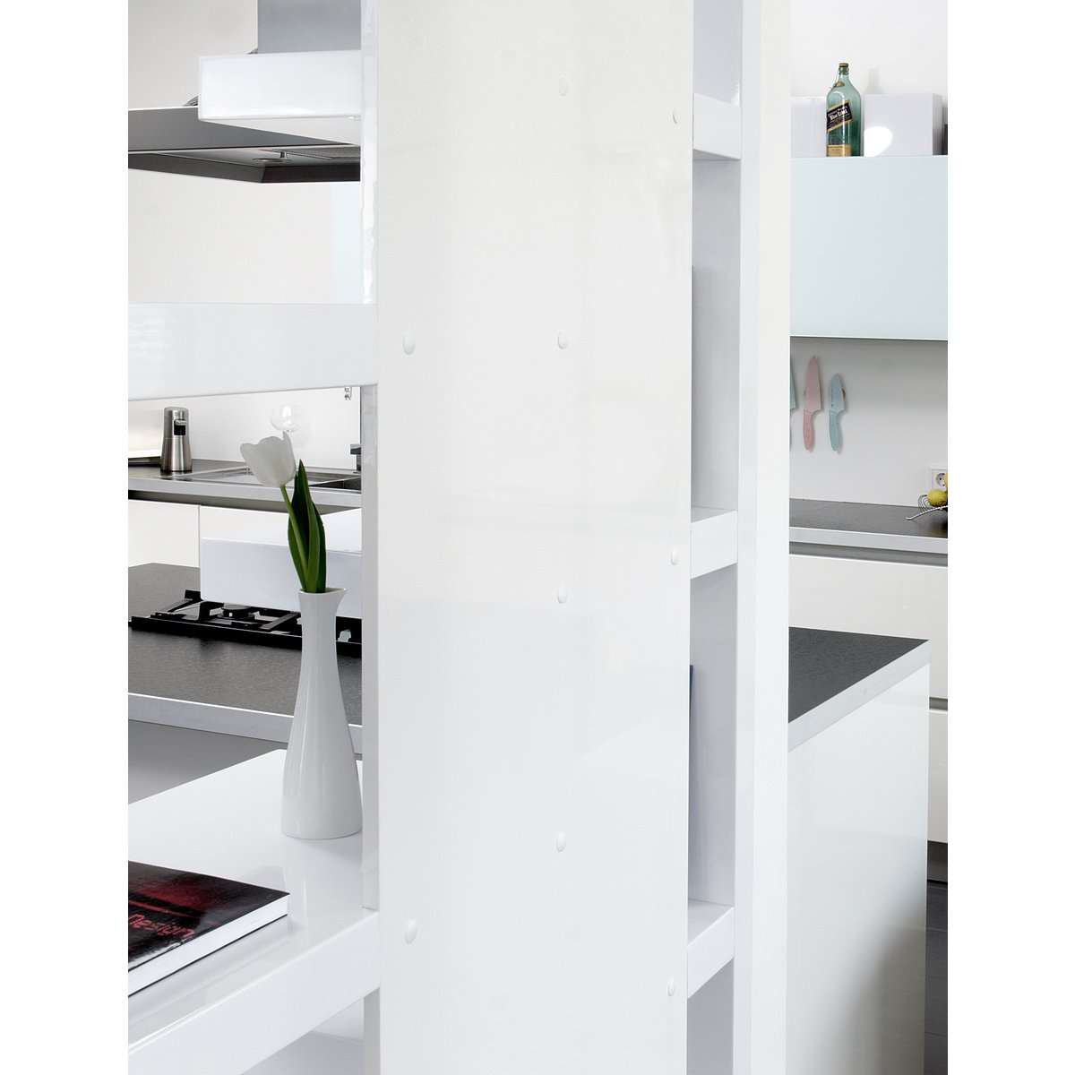 Roomdivider 200x35x200 cm wit