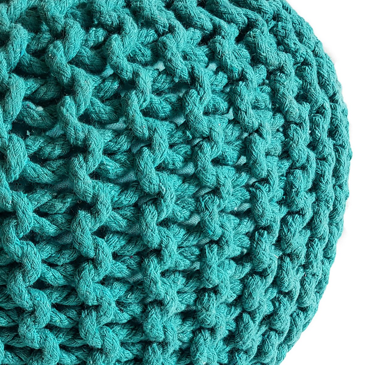 Brei -ontlasting pouf Ø 45 H 30 cm cm stoel pouf breien vloer kussen